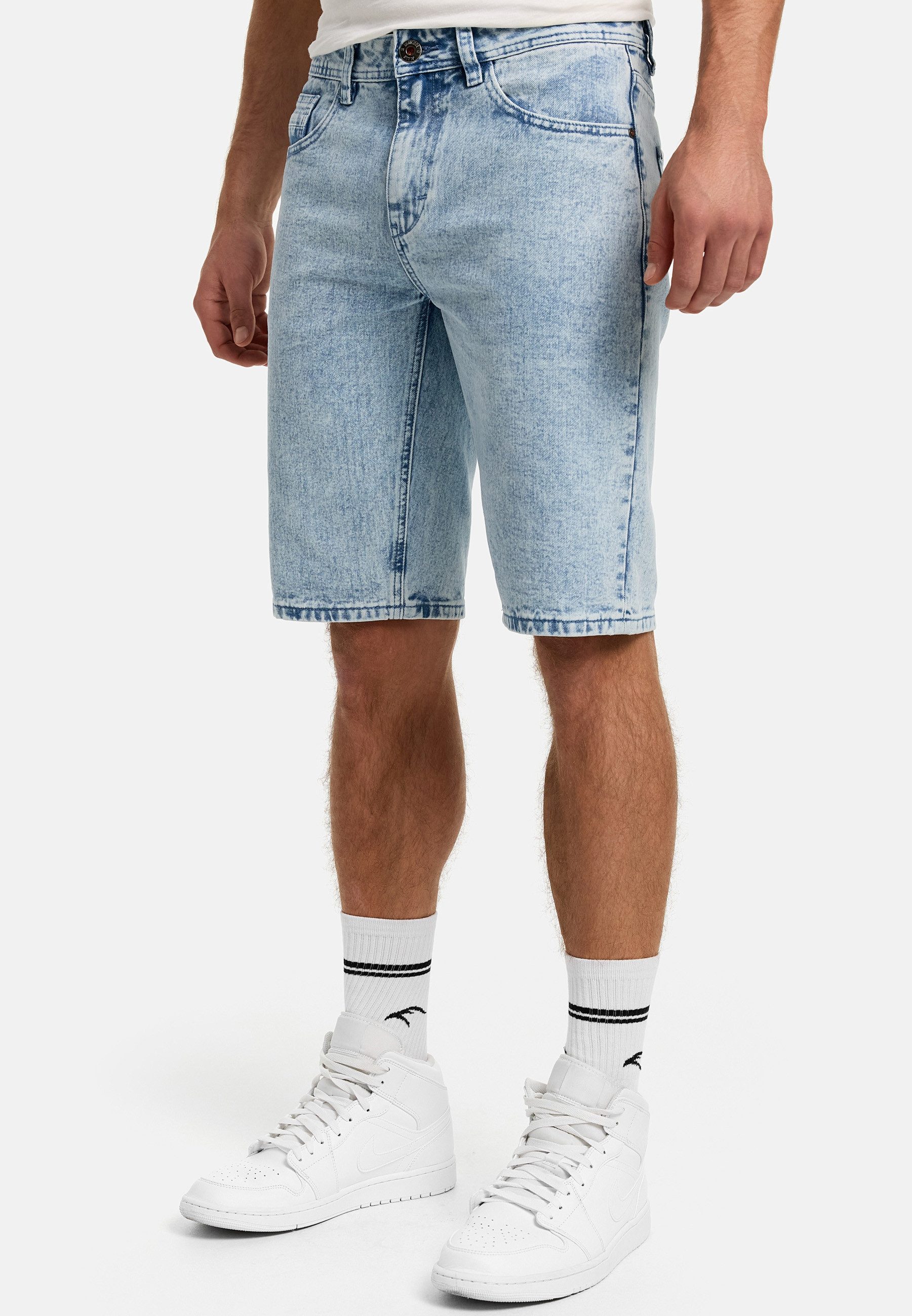 Indicode Jeansshorts Herren INTempol Jeans Shorts Herrenshorts Klassische Denim-Jeansshorts mit modernem Waschungseffekt