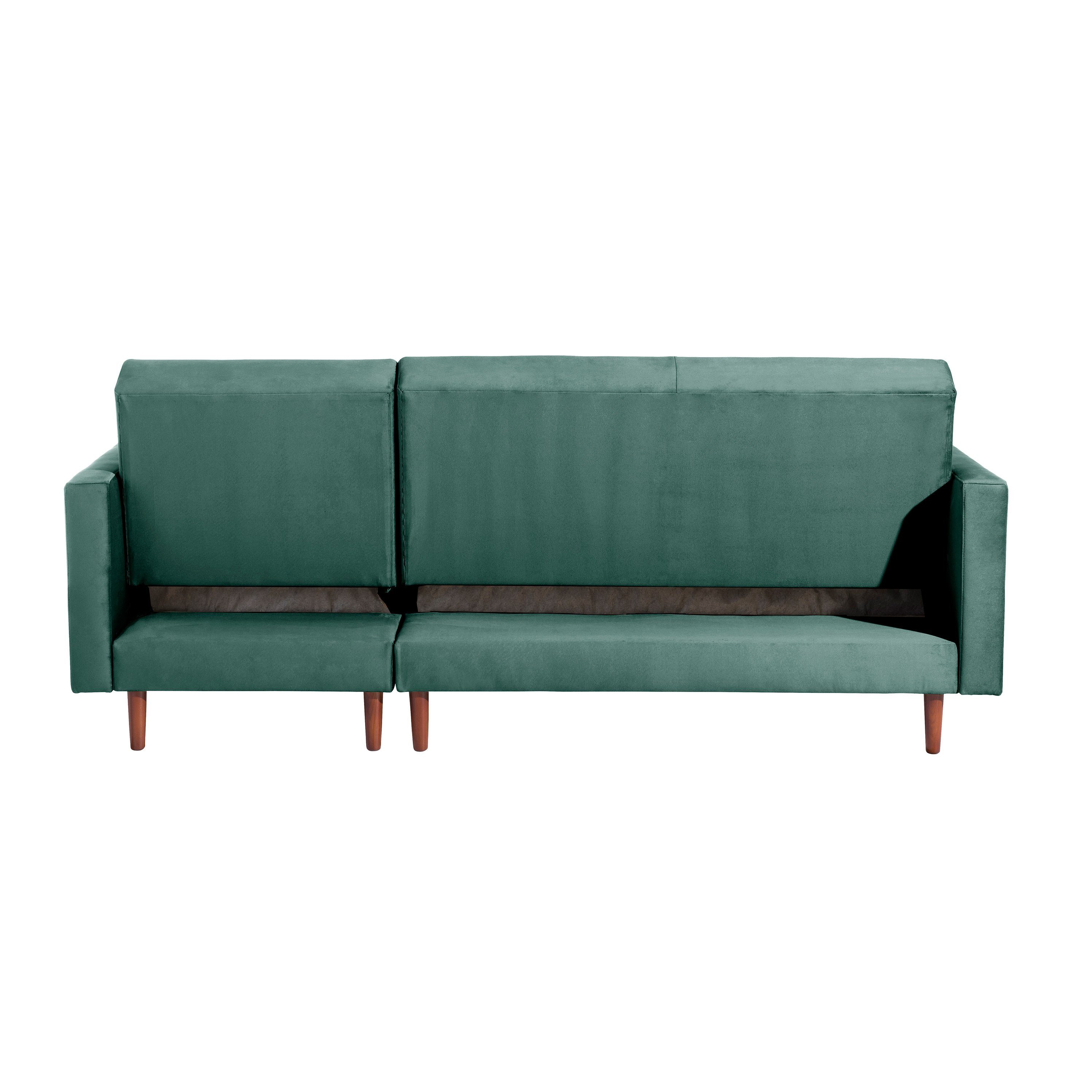 Winzer® Hocker Sofa Easy grün Max mit Funktionssofa Relax, Samt