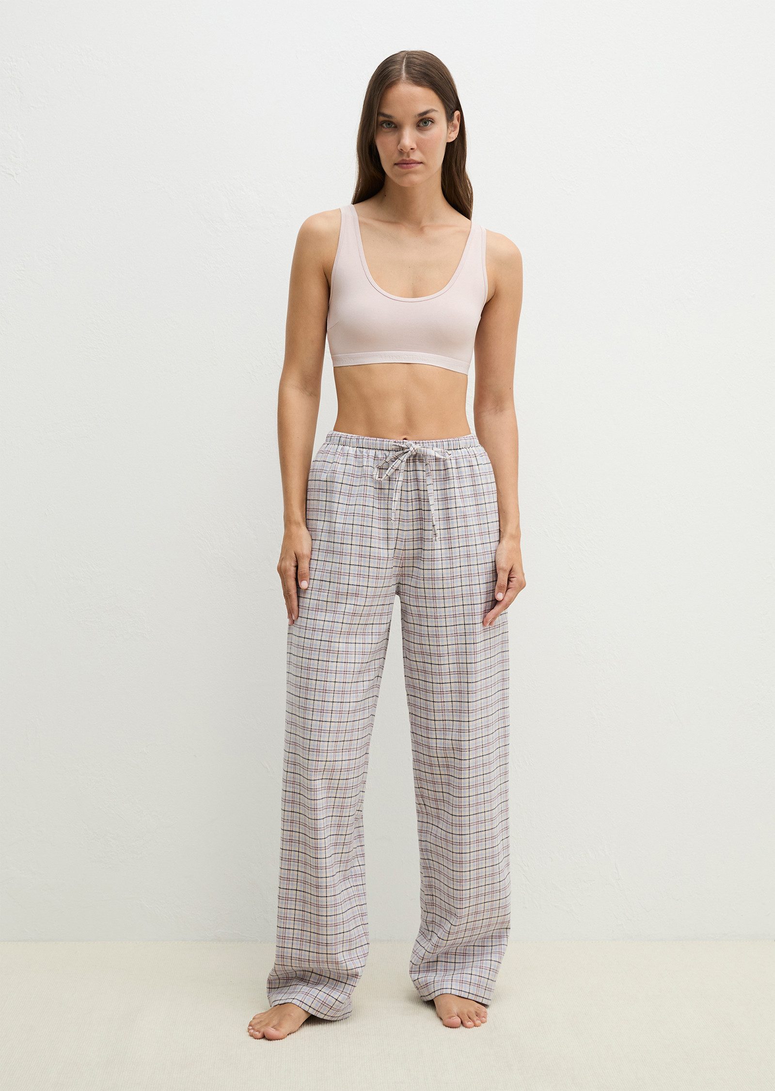 Marc O'Polo Loungehose für Homewear, gerade Beinform, aus Flanellmaterial