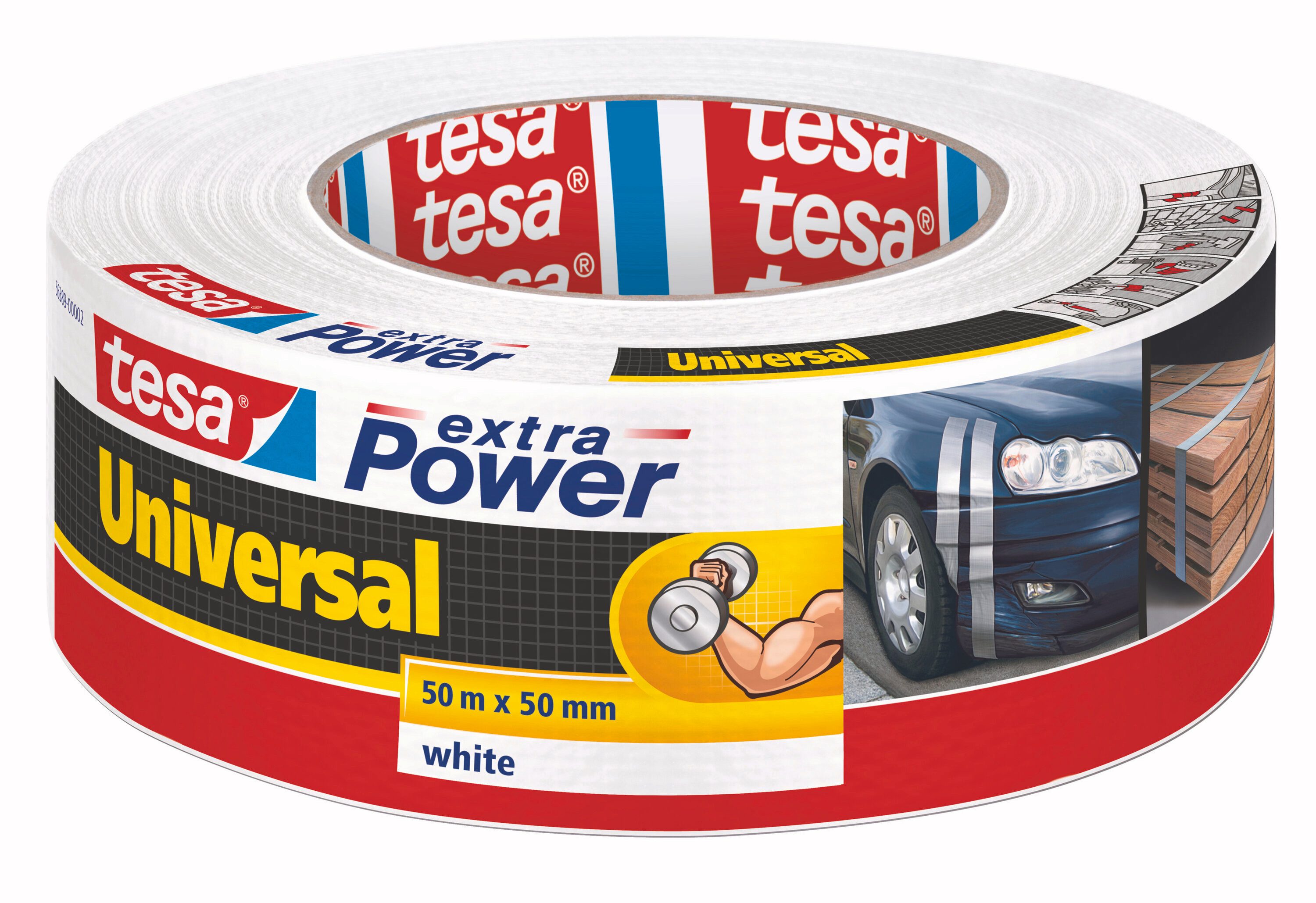 tesa Klebeband (Packung, 1-St) Gewebeband ideal zum Reparieren, Abdichten & Befestigen - weiß