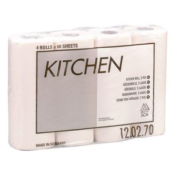 TORK Papierküchenrolle Kitchen (4-St), 2-lagig, weiß mit Strukturprägung, 64 Blatt/Rolle