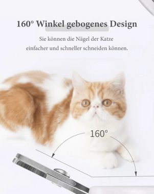 PeTraum Krallenschneider Krallenschere Nagelschere für Katzen Hunde Kleintiere 160° Winkel