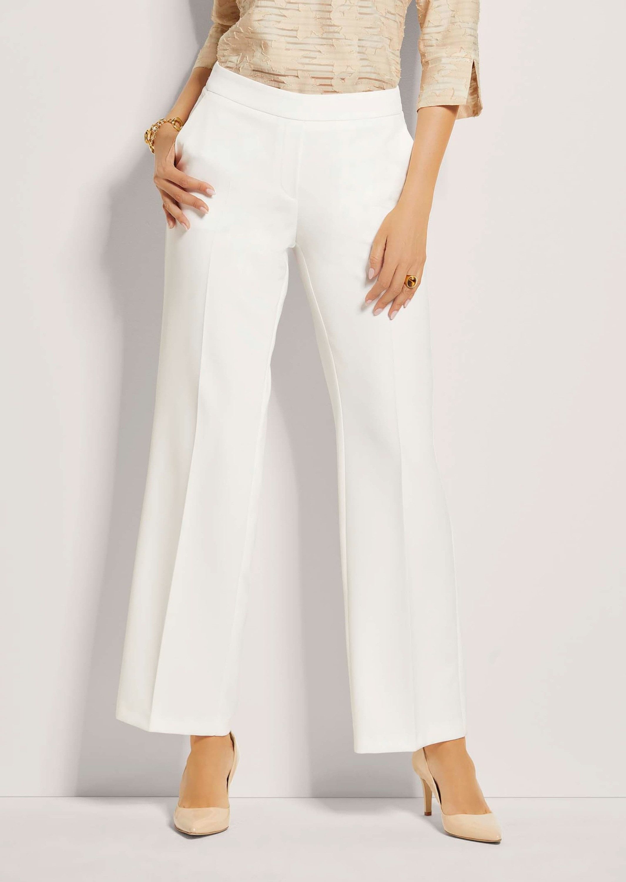 MADELEINE Stoffhose Elegante Damenhose mit Bügelfalten Weite Hose mit beque günstig online kaufen