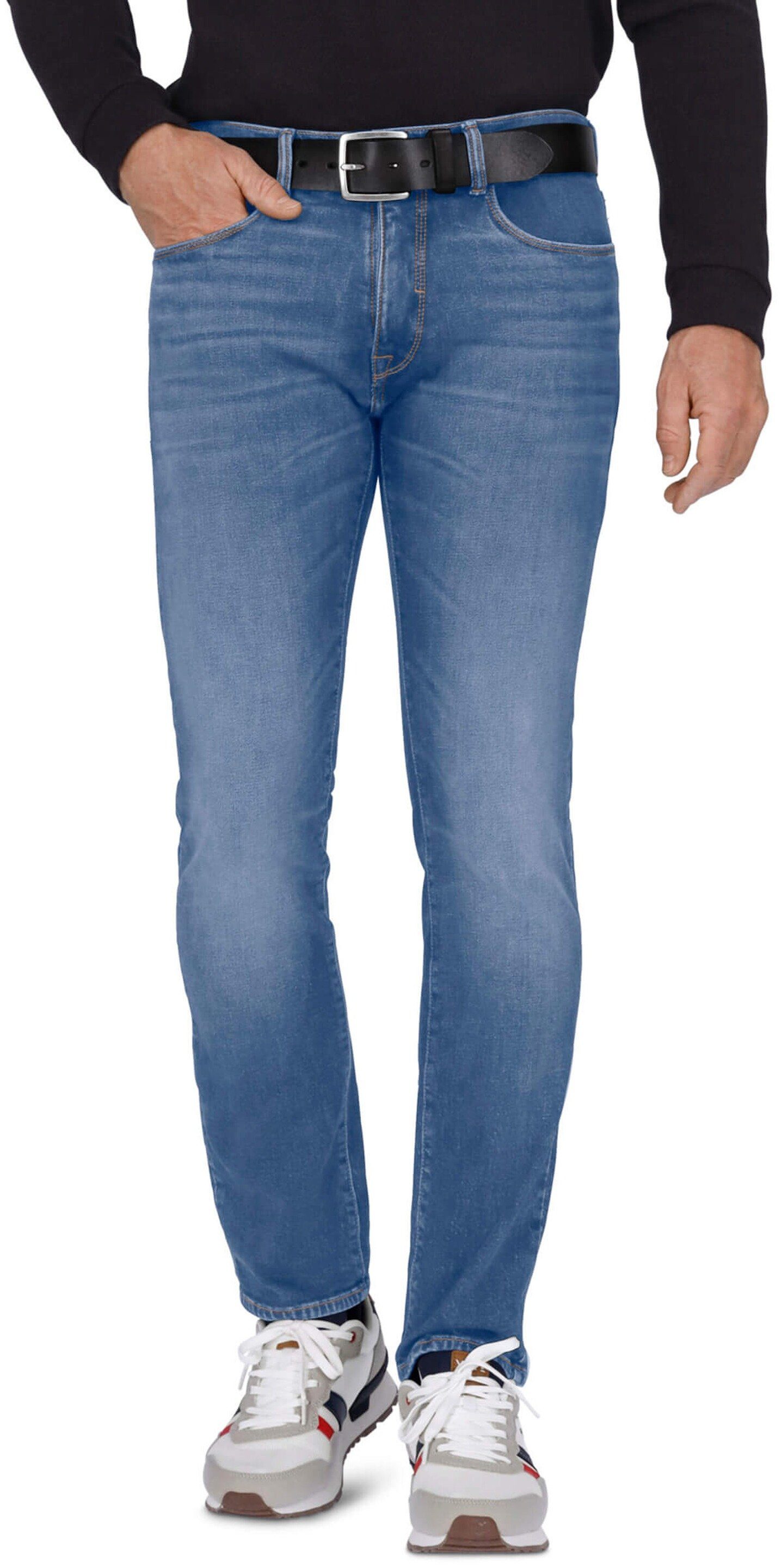 Pierre Cardin Regular-fit-Jeans PIERRE CARDIN Five Pocket Jeans Lyon blue Lyon Tapered