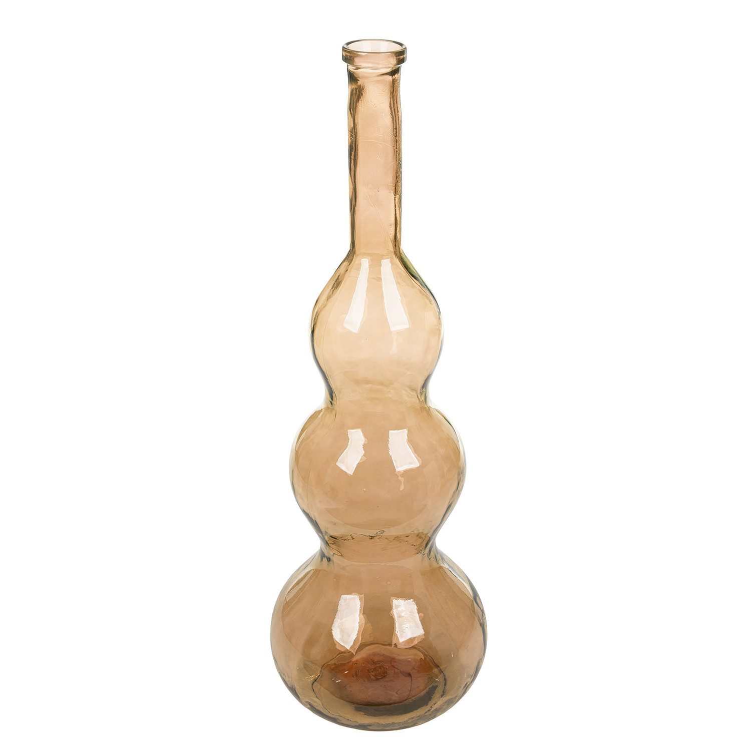 Dekovase BALLEROS Vase - braun - Glas - Höhe 100cm - Bodenvase für Pampasgras