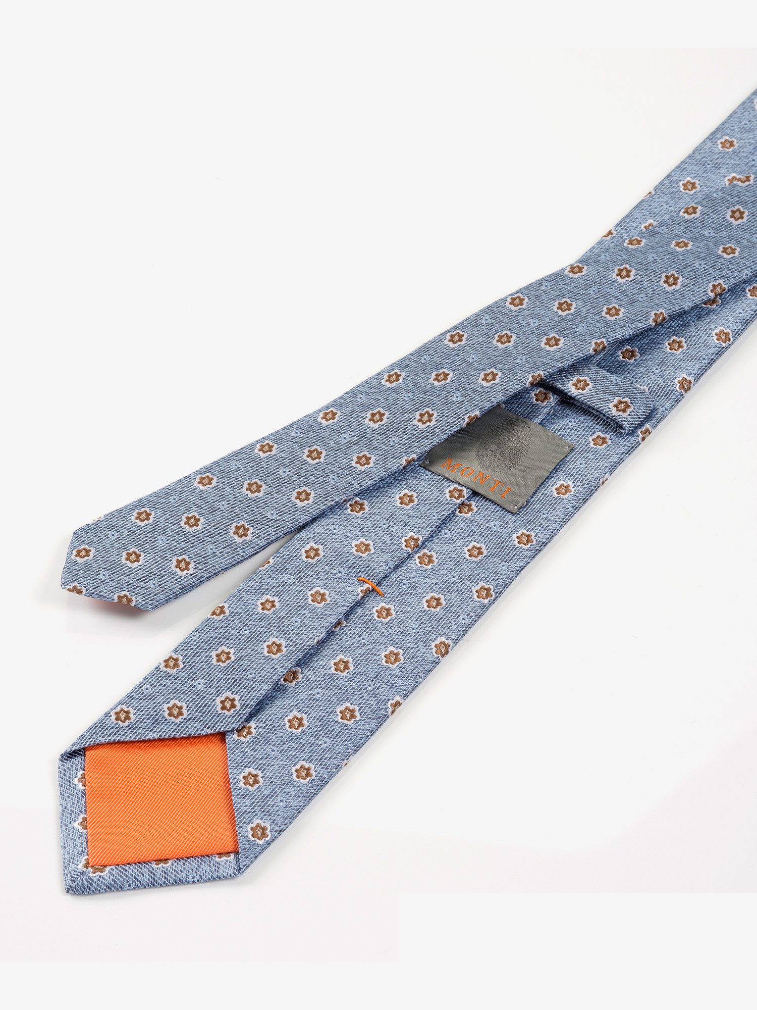 MONTI Krawatte (1-St) aus reiner Seide, mit Blumenmuster, 6,5 cm breit