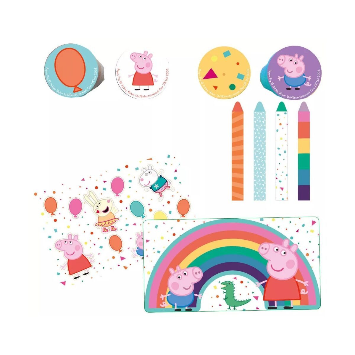 Peppa Pig Kreativset Peppa Wutz Confetti Schreibwarenset (16 Stk)