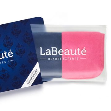 LaBeauté Gesichtsreinigungstuch Abschminktücher Mikrofaser 21x21 cm pink und dunkelblau, 2-tlg., (2 Stück) waschbar und wiederverwendbar
