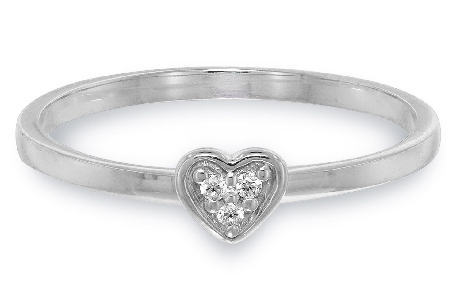 trendor Goldring DamenWeißgold 333/8K Mit Weißen Zirkonias günstig online kaufen