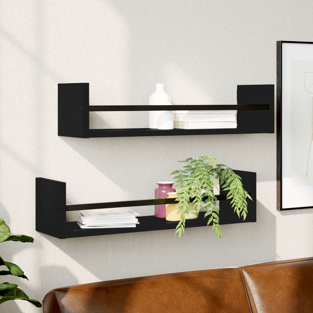 vidaXL Regal, Wandregale mit Stangen 2 günstig online kaufen