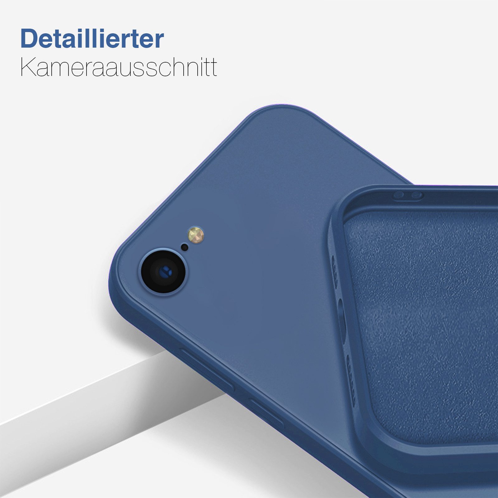 Tec-Expert Handyhülle SoftGrip Cover Hülle für Apple iPhone 7, Handy Case Bumper integrierter Kameraschutz flexibel