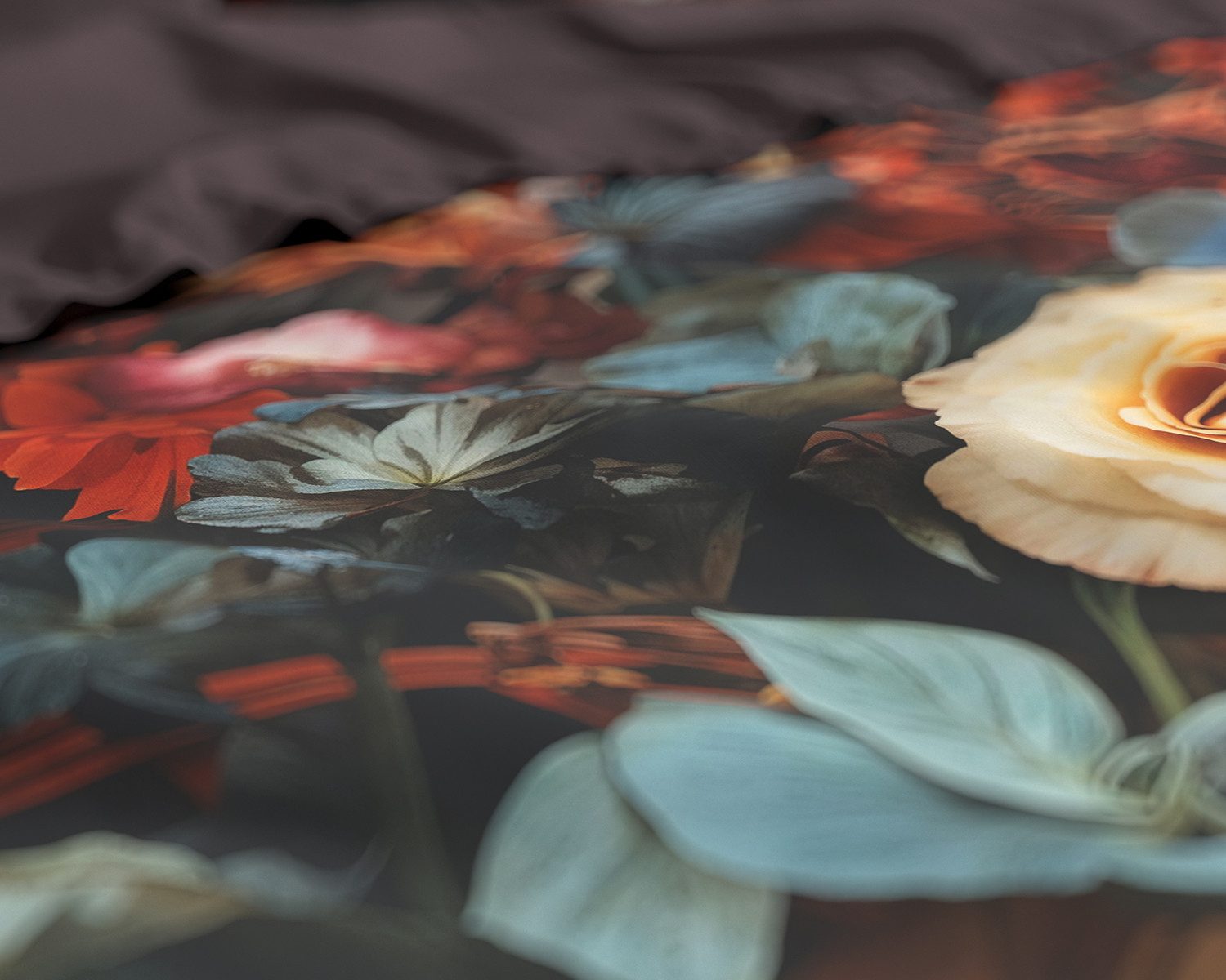 Sitheim® Bettwäsche Bettwäsche Blume Artistic Multi Bettbezug mit Kissenbezug, 3 teilig – Bild 3 von 5