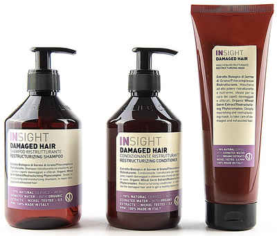 Insight Professional Haarshampoo Insight Damaged Hair 400ml Shampoo, 400ml Conditioner und 250ml Maske