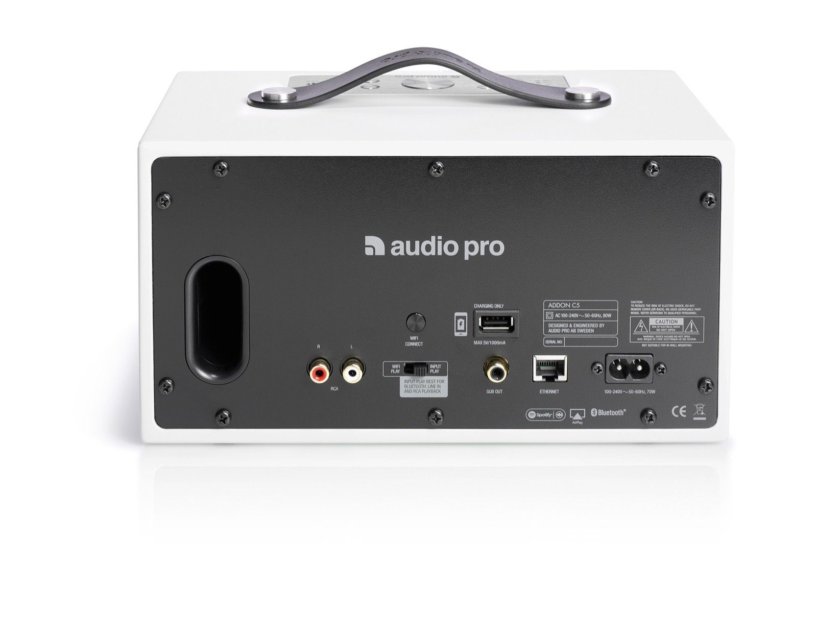 Weiß Alexa Multiroom-Lautsprecher Wireless Multiroom-Lautsprecher mit Pro C5 Audio Alexa