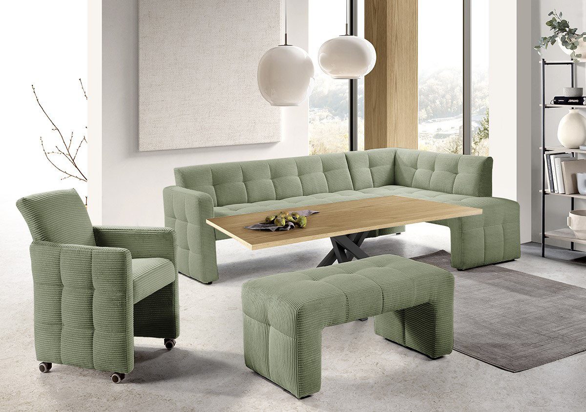 exxpo - sofa fashion Essbank Barista, bequem und elegant, hohe Bodenfreiheit, Eckbank Barista bequem und elegant, hochwertige Detailverarbeitung