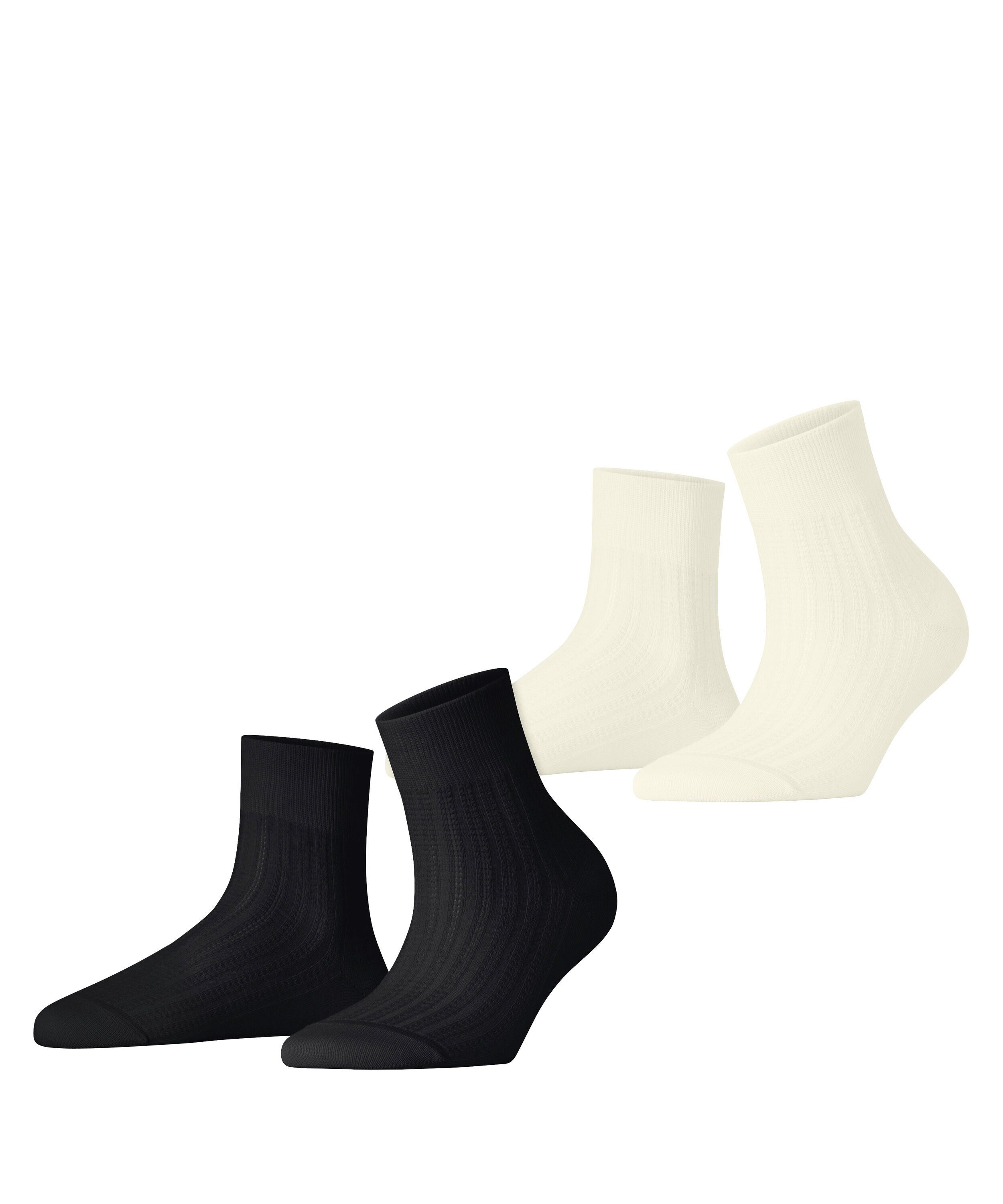Esprit Kurzsocken Cozy Braid 2-Pack Kurzsocken (2-Paar)