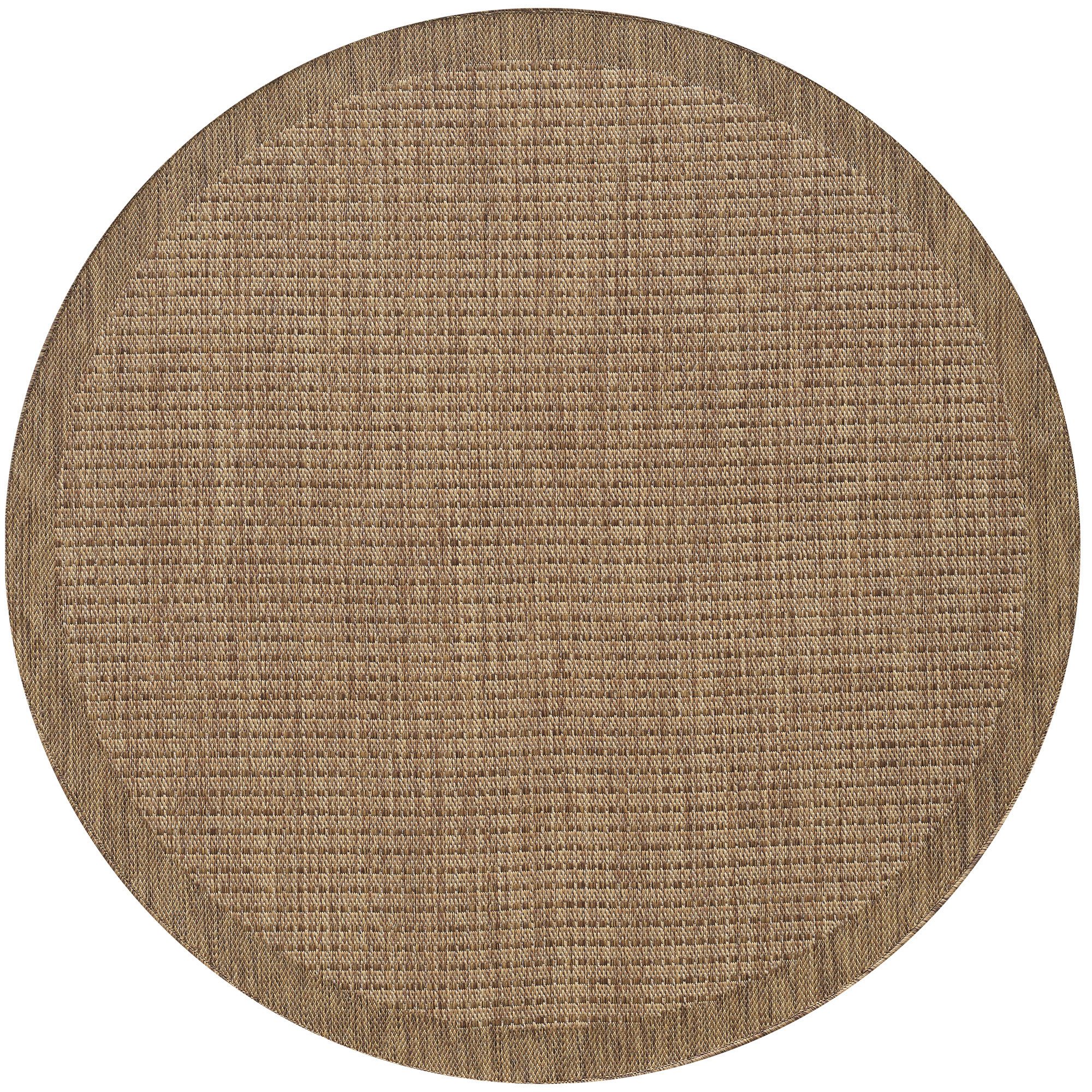 Carpettex Outdoorteppich Unicolor, Rund, Höhe: 3 mm, Teppich Wetterfest Waschbar Balkon, Garten, Terrasse und Küchenteppich