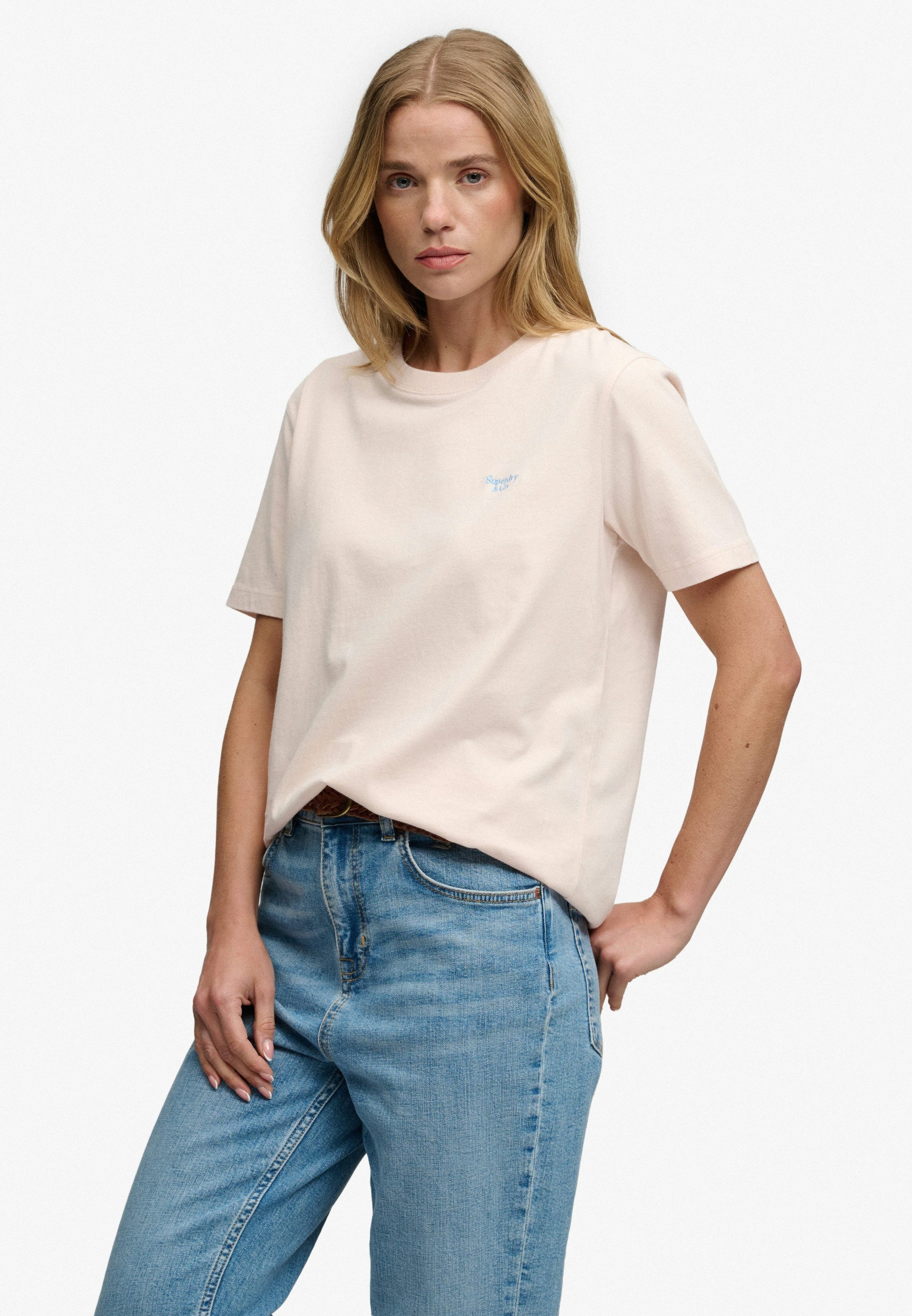 Superdry T-Shirt SIGNATURE EMB TEE Baumwolle, relaxed fit