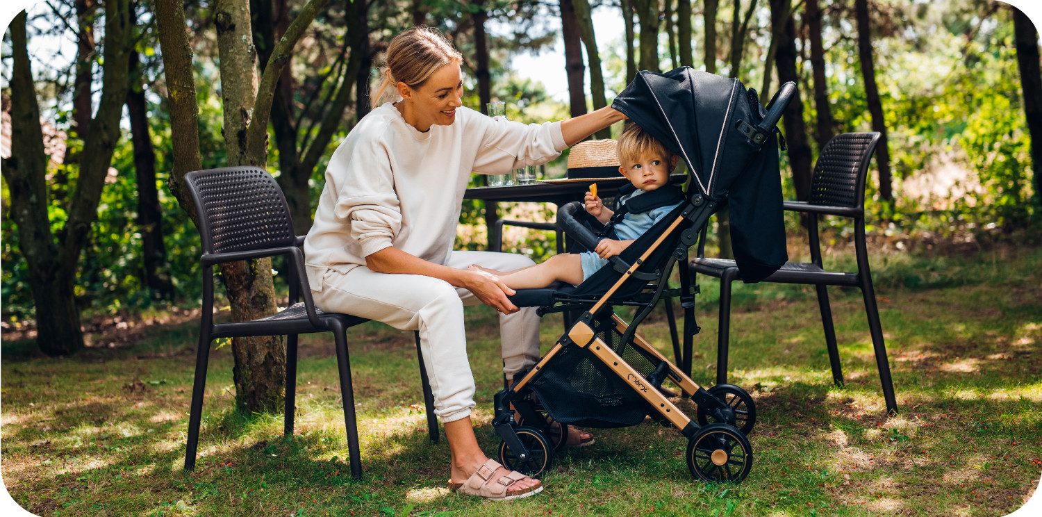 MoMi Kinder-Buggy Estelle, (Packung), Leicht & kompakt, mit Liegefunktion bis 15 kg