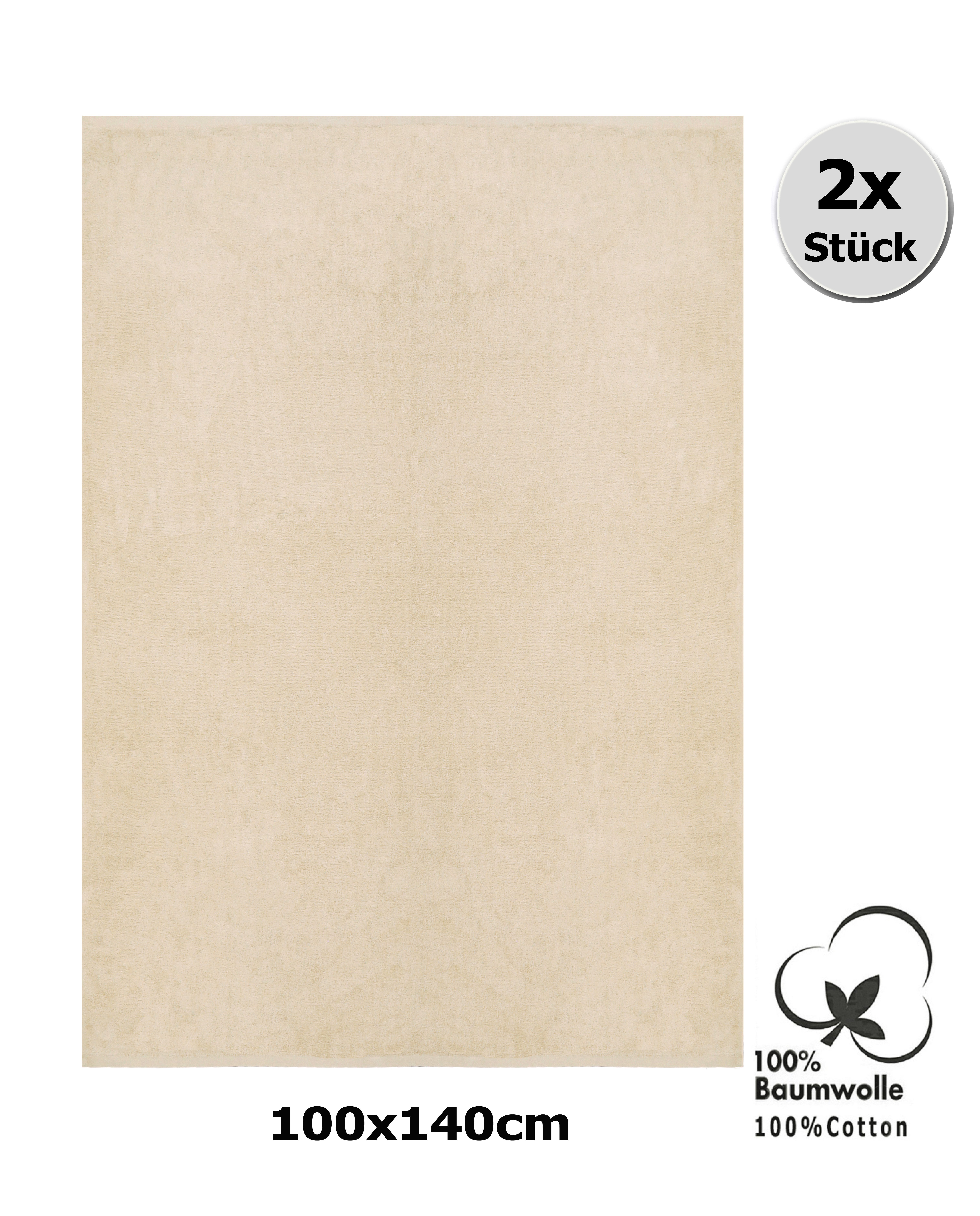 Betz Badetücher 2 Stück Badetuch groß XXL Dresden 100x140 cm Saunatuch Set günstig online kaufen