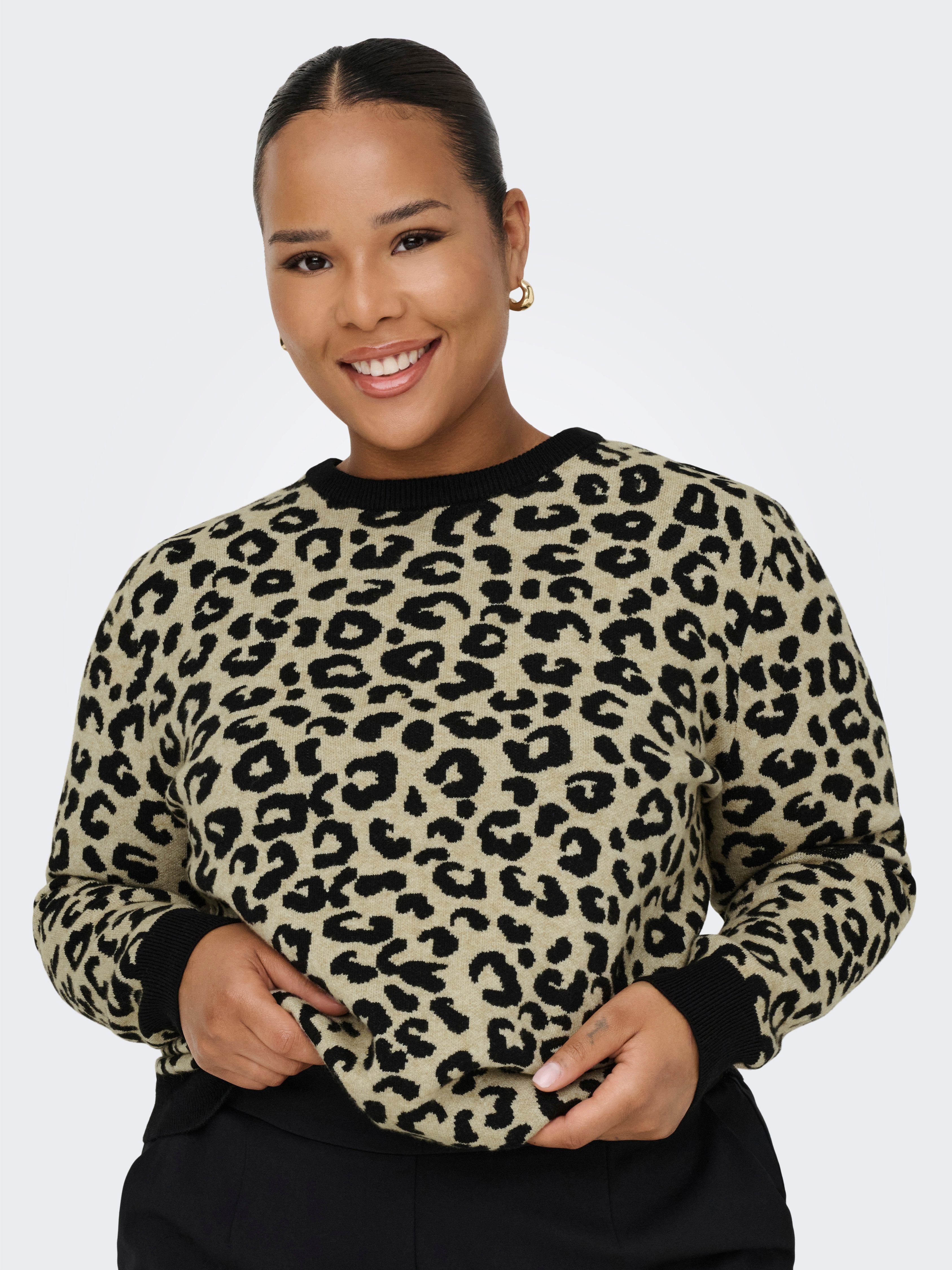 ONLY CARMAKOMA Rundhalspullover CARIBI JQ LS O-NECK KNT günstig online kaufen