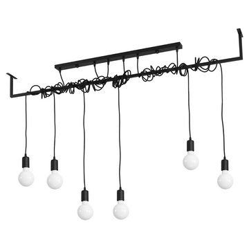 etc-shop LED Pendelleuchte, Leuchtmittel inklusive, Warmweiß, Hängelampe Höhenverstellbar schwarz Hängelampe Balken Lampen Esszimmer