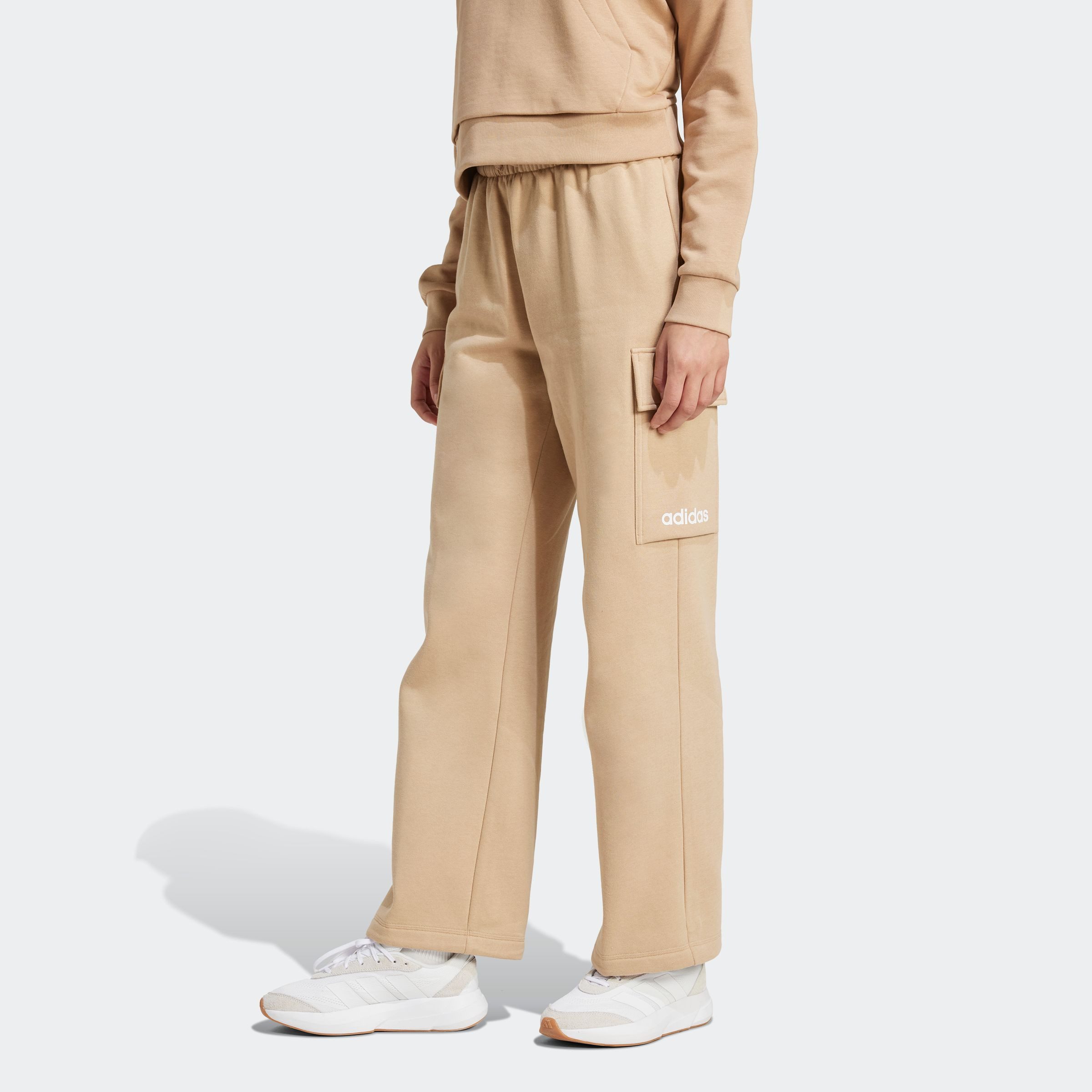 adidas Sportswear Sporthose "W LIN FL CARGO" Cargohose mit flauschiger Inne günstig online kaufen