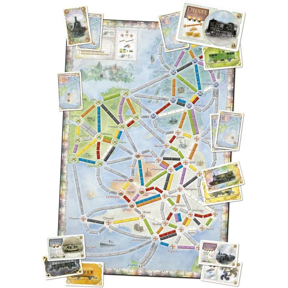 Asmodee Spiel Zug um Zug UK& Pennsylvania