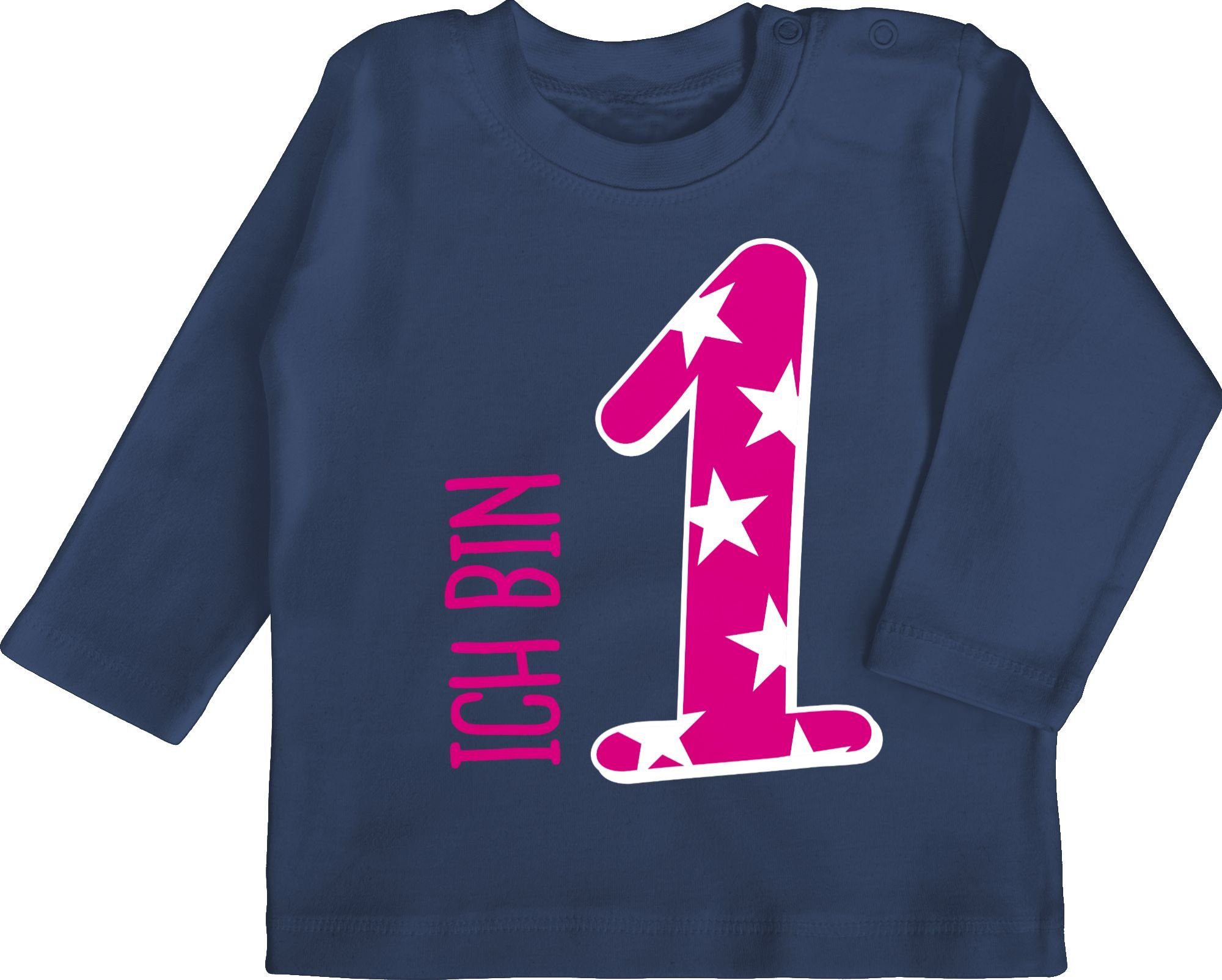 Baby T-Shirt 'Ich Bin 1' Mit Hai-Motiv - Für Den 1. Geburtstag Jungen & Mädchen