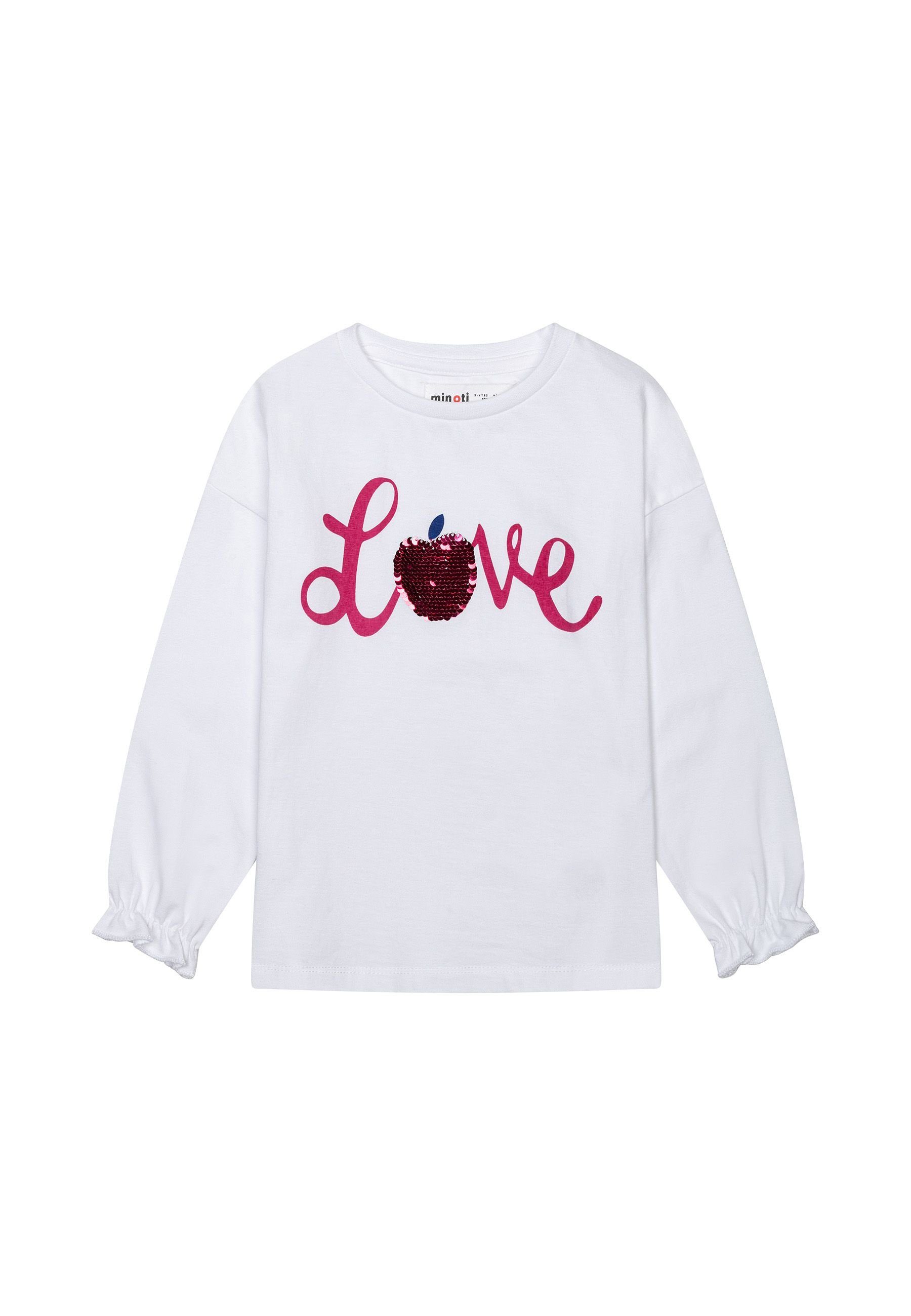 MINOTI Langarmshirt Love Langarm-T-Shirt (1y-8y)