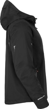 Bergson Outdoorjacke EGGEN Herren Regenjacke, Netzfutter, 12000 mm Wassersäule, Kurzgrößen, schw