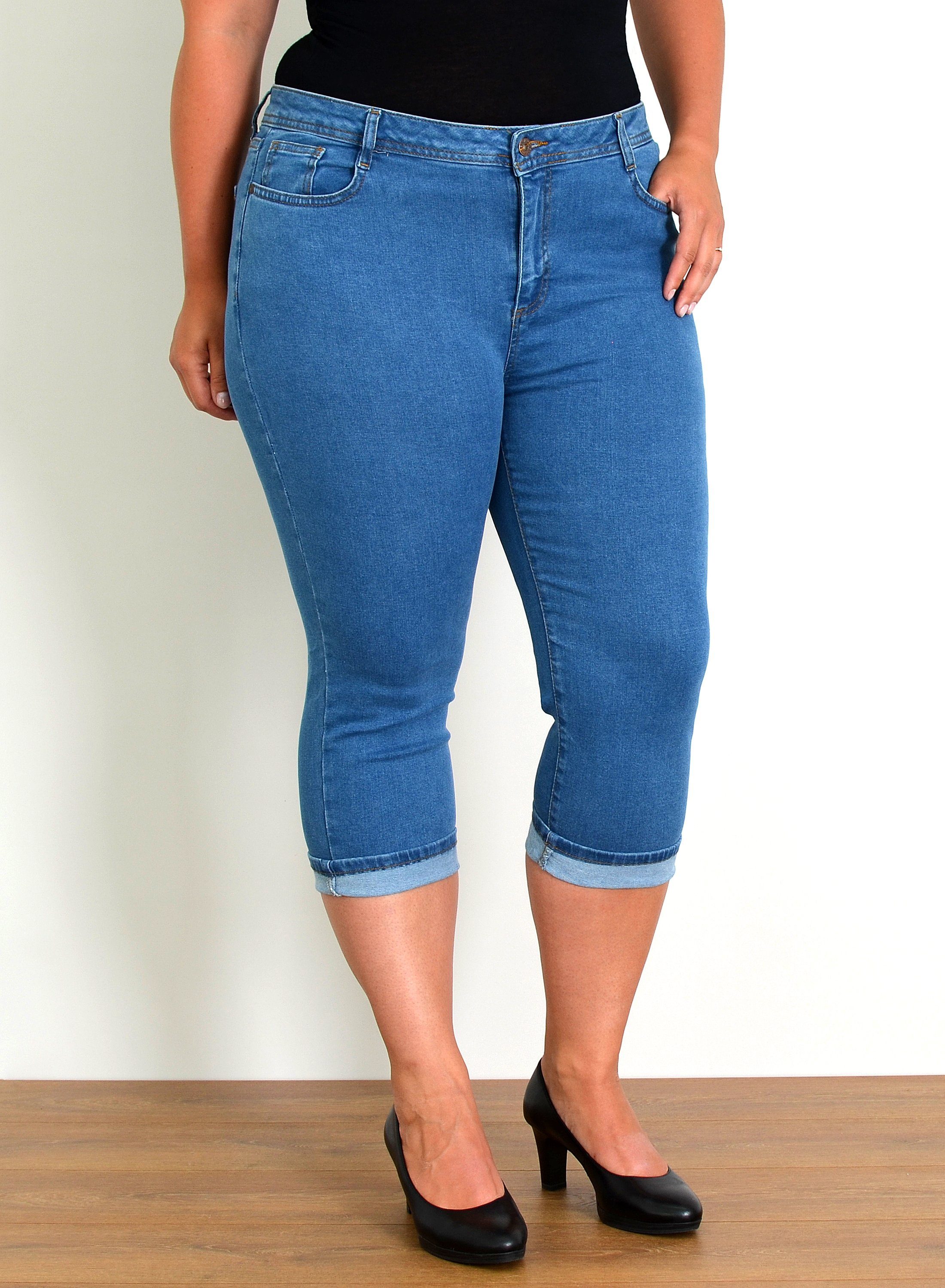 ESRA Caprijeans Capri Джинсы Damen High Waist 3/4 Hose Stretch kurze Джинсы Damen Sommer Damen Capri Джинсы Stretch Джинсы High Waist Damen 3/4 Джинсы Kurz Damen