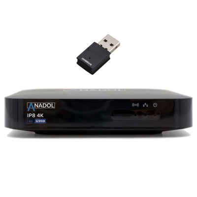 Anadol Streaming-Box IP8 4K UHD mit 300 MBit/s WLAN Stick