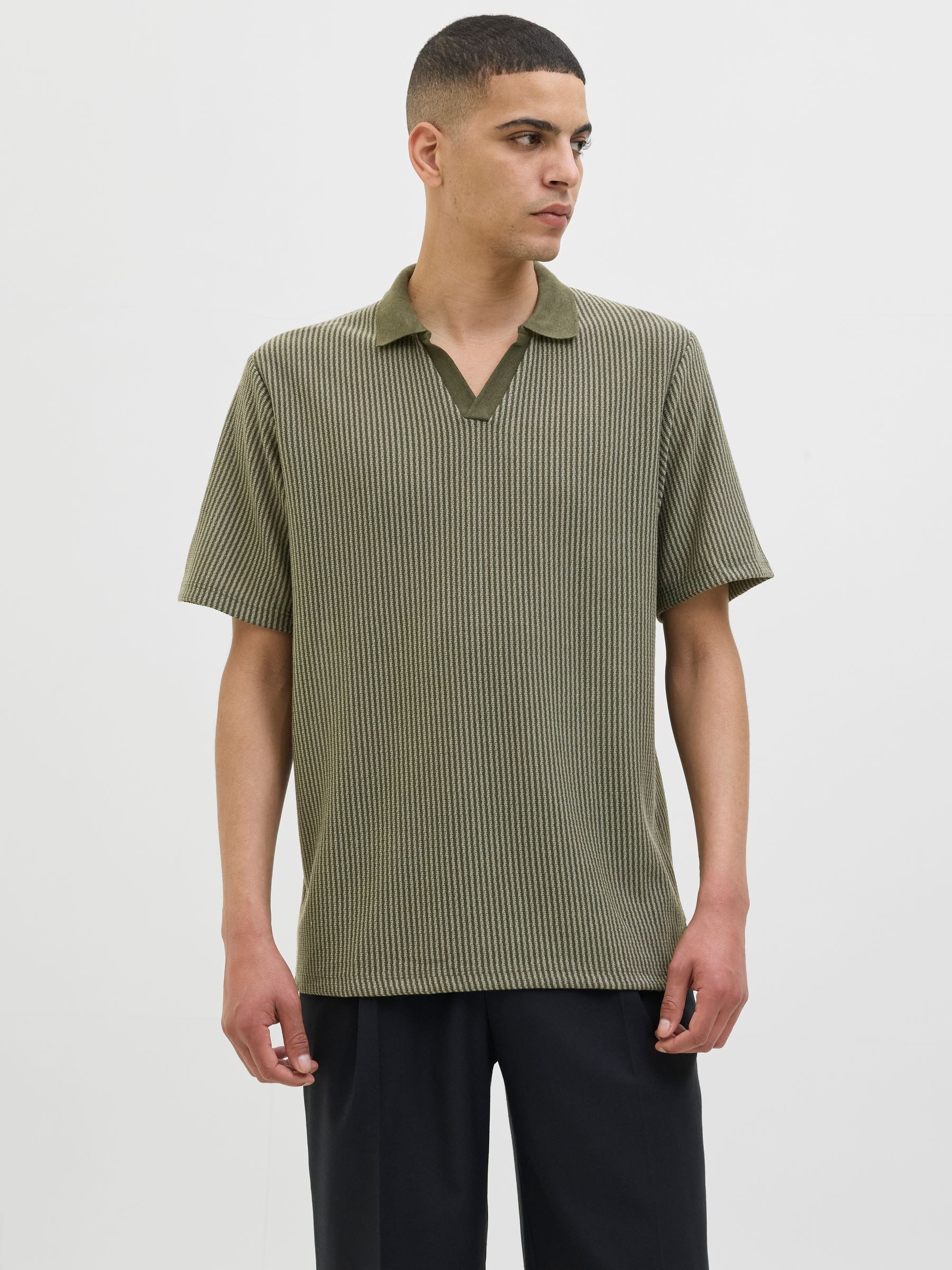 Jack & Jones Poloshirt Klassisch, Kurzarm, Geripptes Flachstrick Design JPR günstig online kaufen