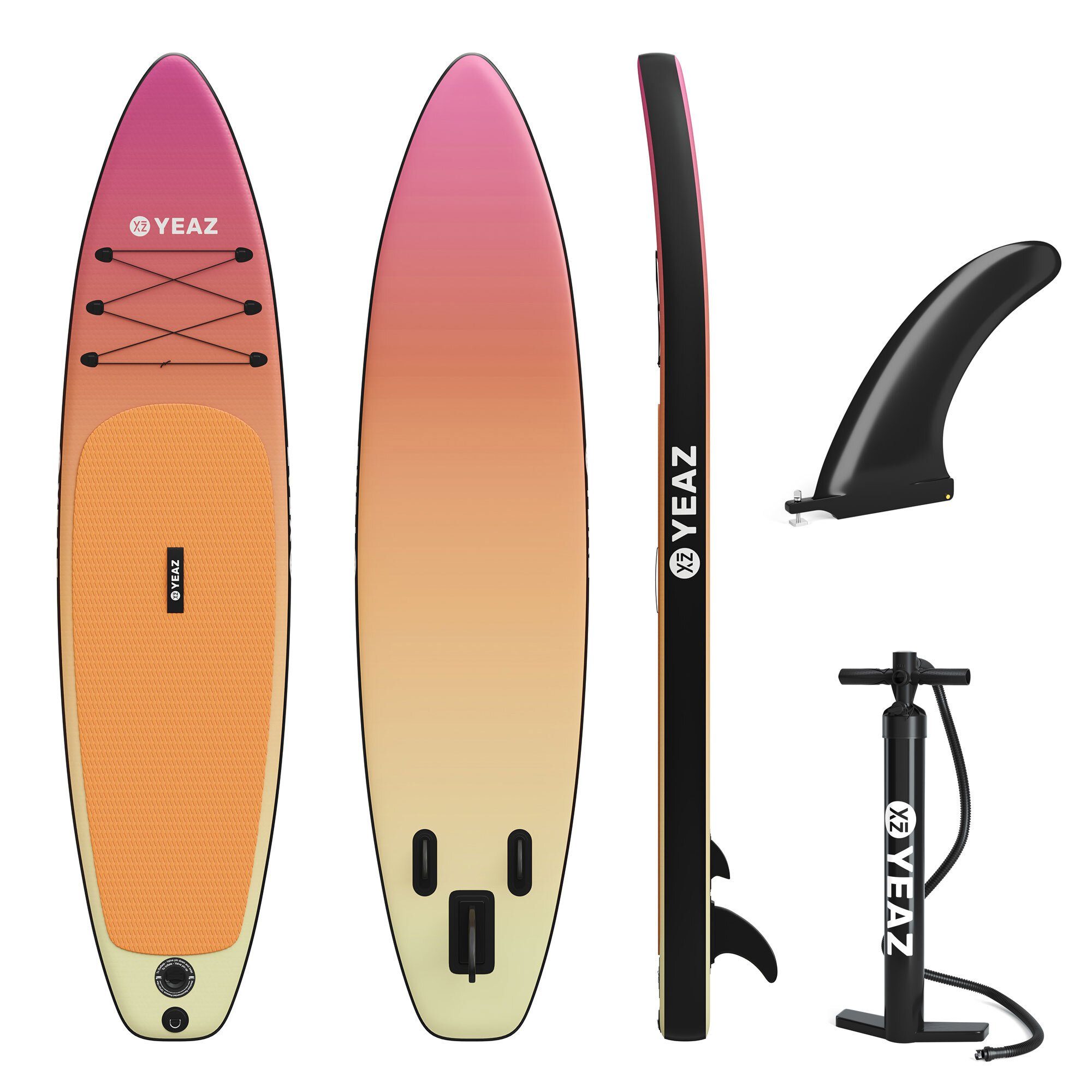 YEAZ Inflatable SUP-Board PARADISE BEACH - EXOTRACE - SUP Board, Inflatable SUP Board, (Set), inkl. Zubehör wie Finne und Handpumpe
