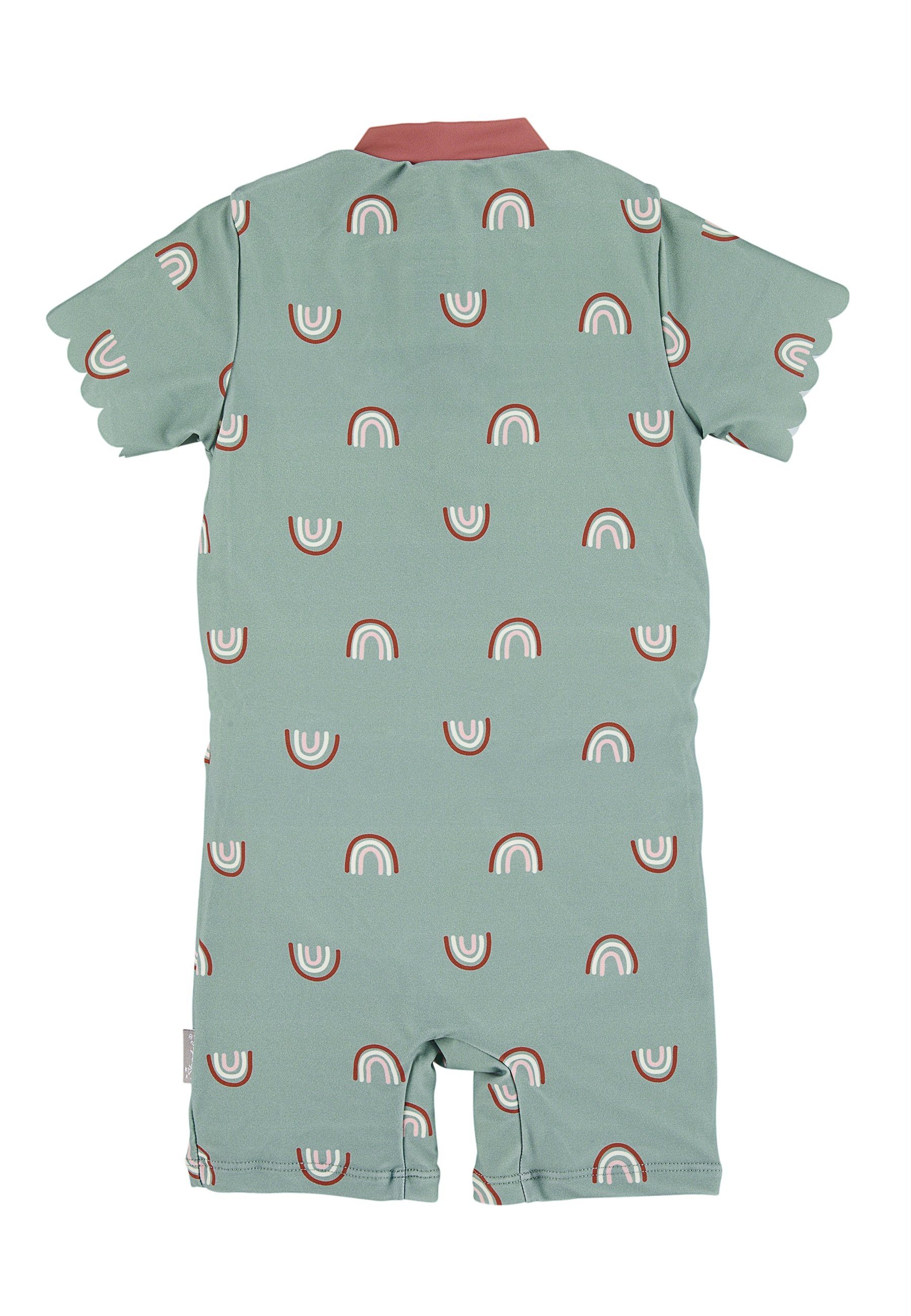 Sterntaler® Badeanzug UV-Schutz 50+ Schwimmanzug Regenbogen (1-St., Kinderbadeanzug Langarm, Babyschwimmanzug gemustert) Schwimmanzug mit Reißverschluss und Stehkragen, Baby Badeanzug