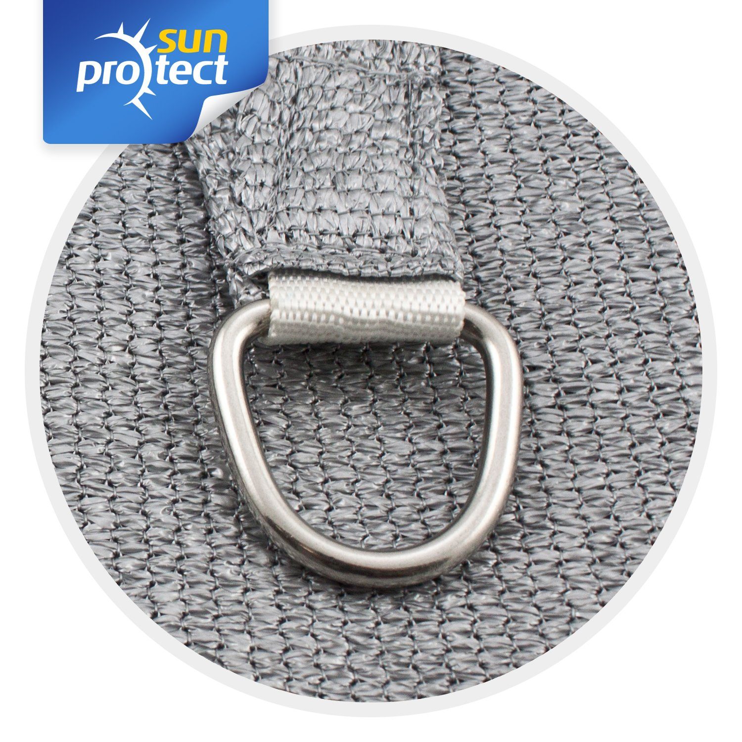 sunprotect Sonnensegel 6 x 4 m Rechteck, ideal für Garten, Balkon & Terrasse