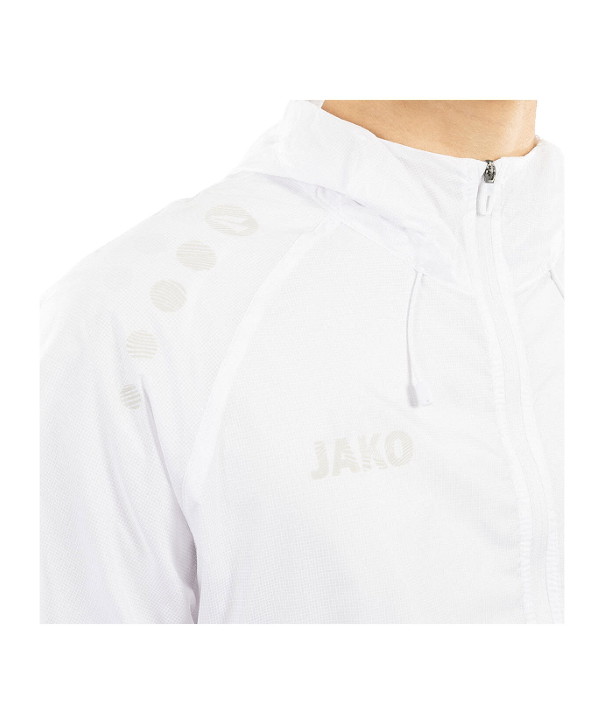 Jako Allwetterjacke Flow Lightweight Jacke (1-St) Kapuze_Kordelzug