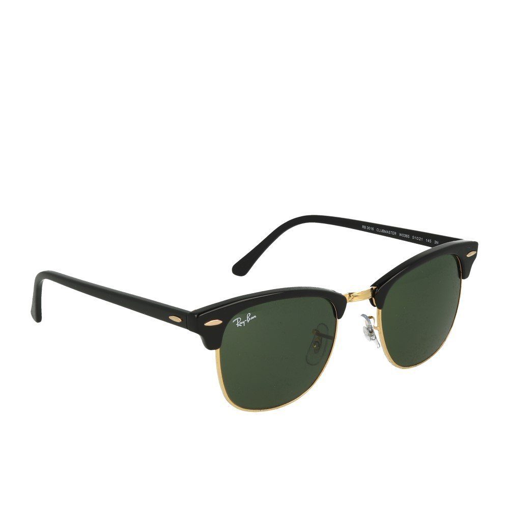 Ray-Ban Sonnenbrille Ray-Ban Clubmaster RB3016 W0365 Black On Arista Green