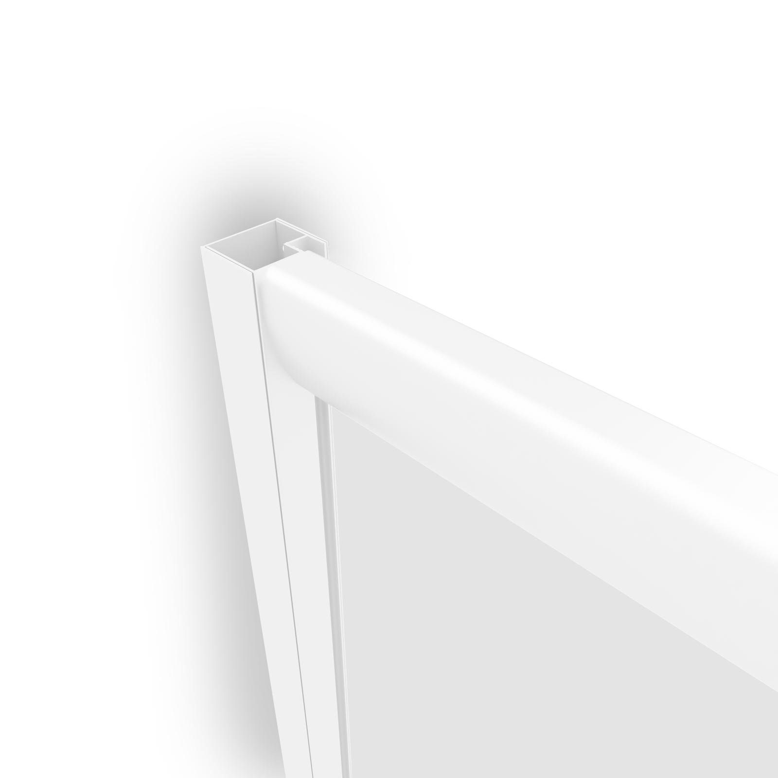 Schulte Eckdusche Corner 180 cm Höhe, BxT: 75x75 cm, Sicherheitsglas, Eckeinstieg Schiebetüren Alpin Weiß