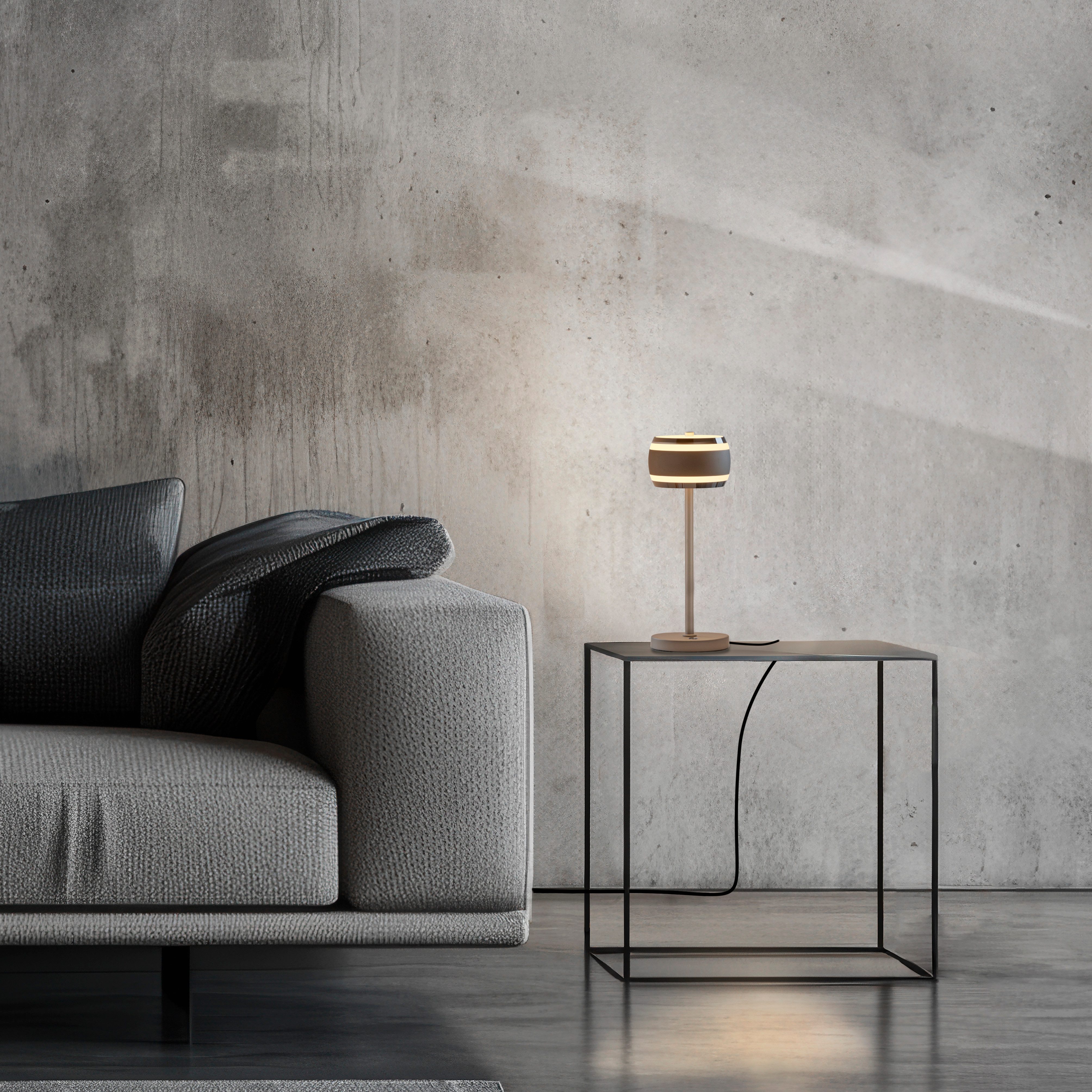 Neuhaus PURE LED Tischleuchte PURE Falling Rings, CCT - über Fernbedienung, LED fest integriert, warmweiß - kaltweiß, Akkubetrieben, CCT, stufenlos dimmbar über Touchdimmer