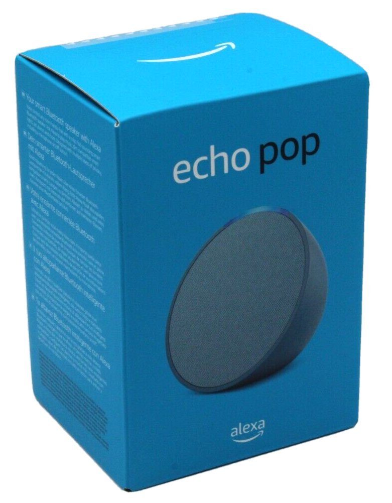 Amazon Echo Pop 2023 Kompakter & Smarter WLAN Bluetooth Lautsprecher Alexa Smart Speaker (WLAN (WiFi), Bluetooth, 15 W, voller Klang mit Sprachsteuerung Energiesparmodus)