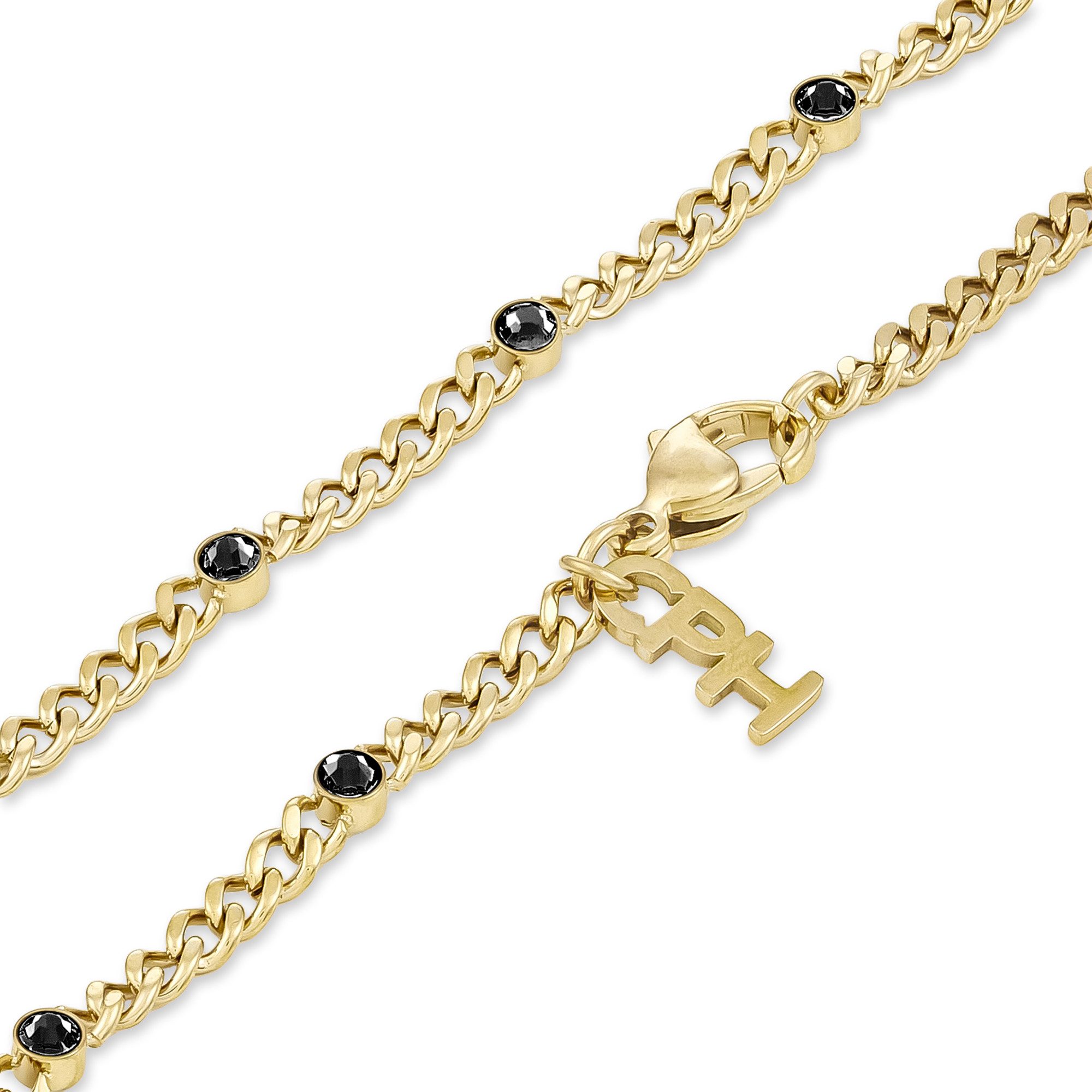 Copenhagen Studios Edelstahlkette Schmuck Geschenk Halskette Glittery Cuban günstig online kaufen