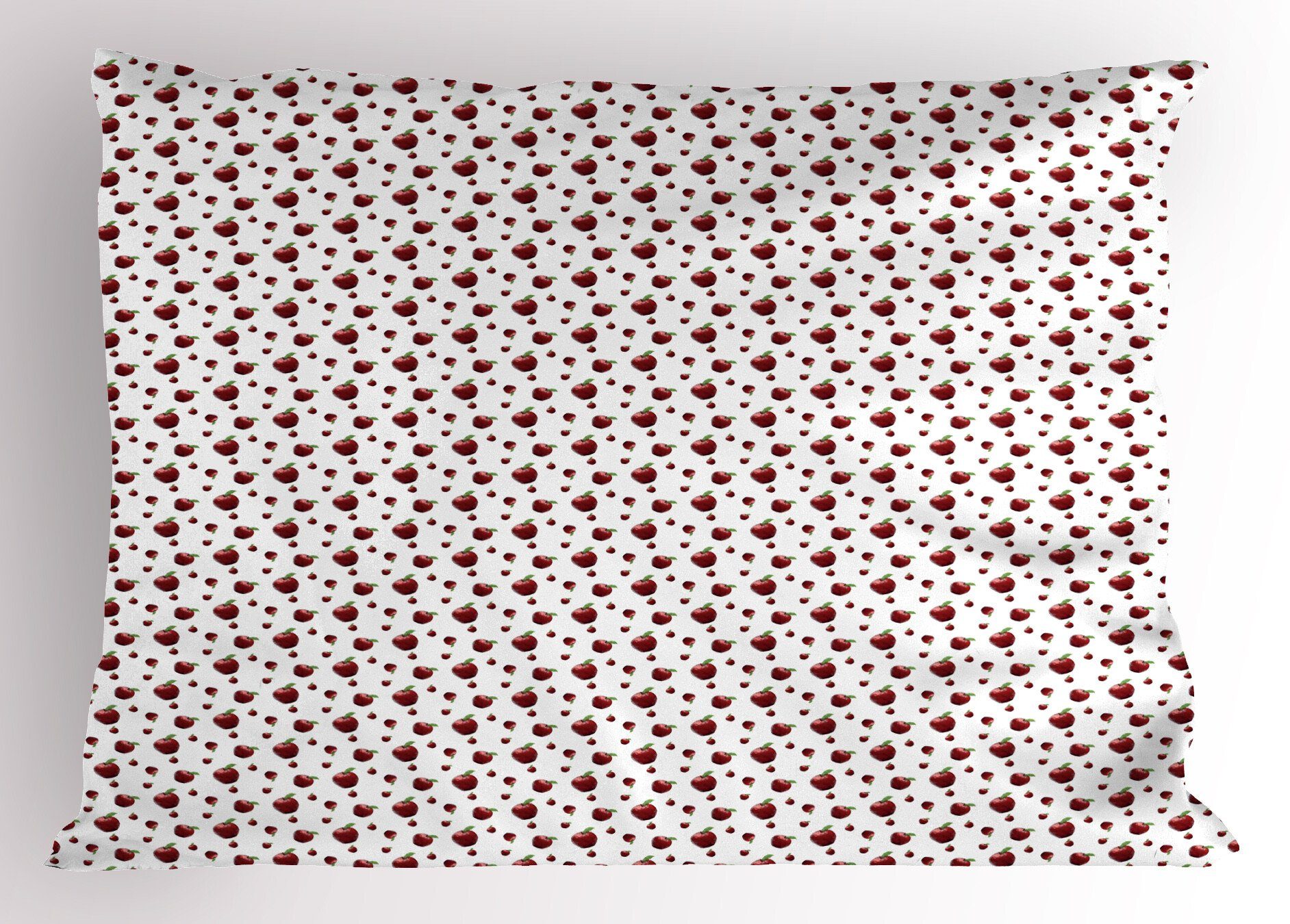 Kissenbezüge Dekorativer Standard Size Gedruckter (1 Kopfkissenbezug, Abakuhaus Apfelfrucht Kristall Polygonen Stück), Blick