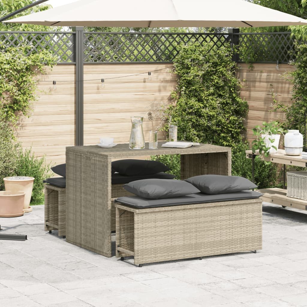 vidaXL Garten-Essgruppe 3-tlg. Garten-Essgruppe mit Kissen günstig online kaufen