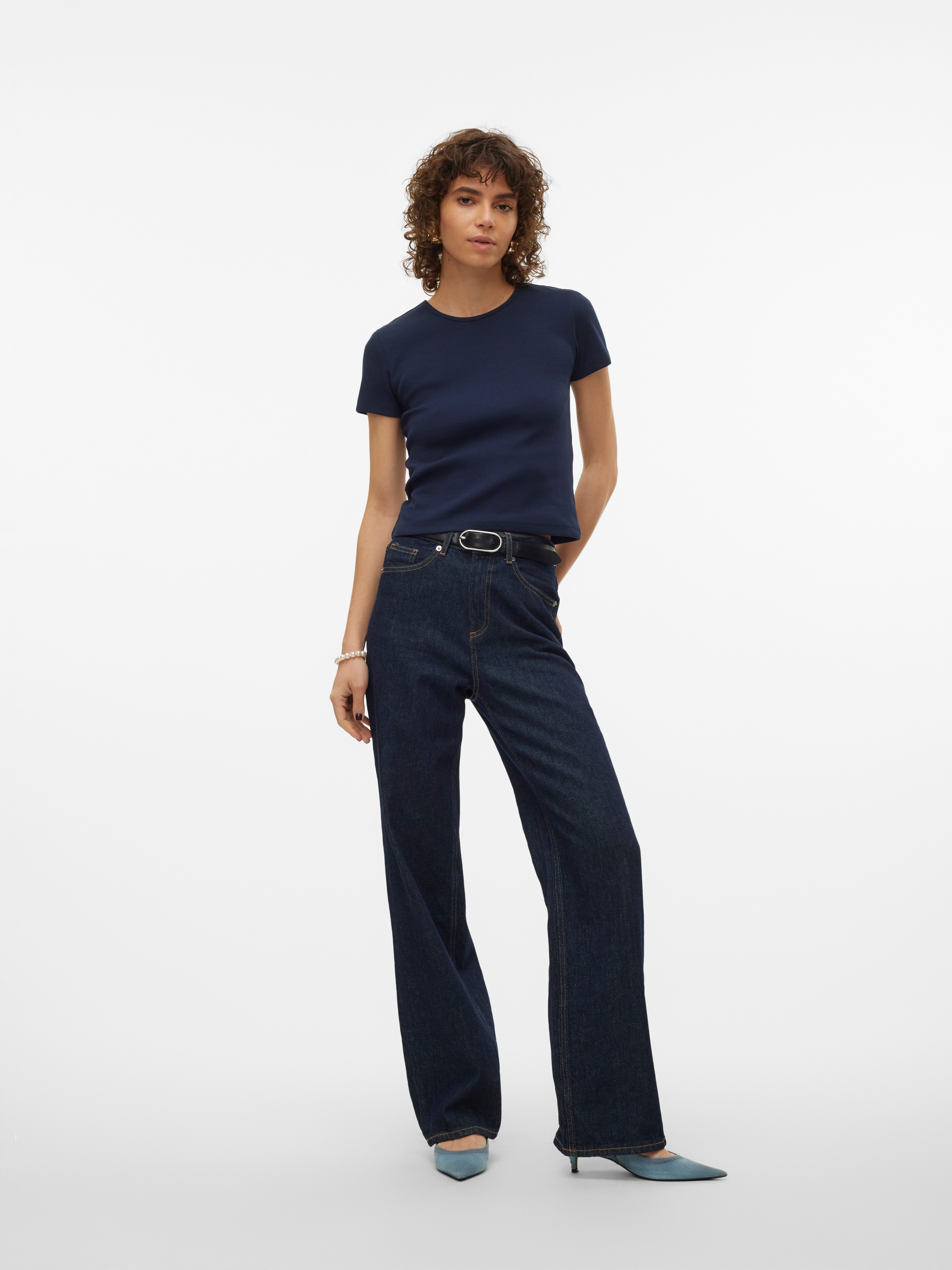 Vero Moda Kurzarmshirt VMCHLOE SS SHORT TOP JRS NOOS Baumwollmischung – Bild 5 von 5