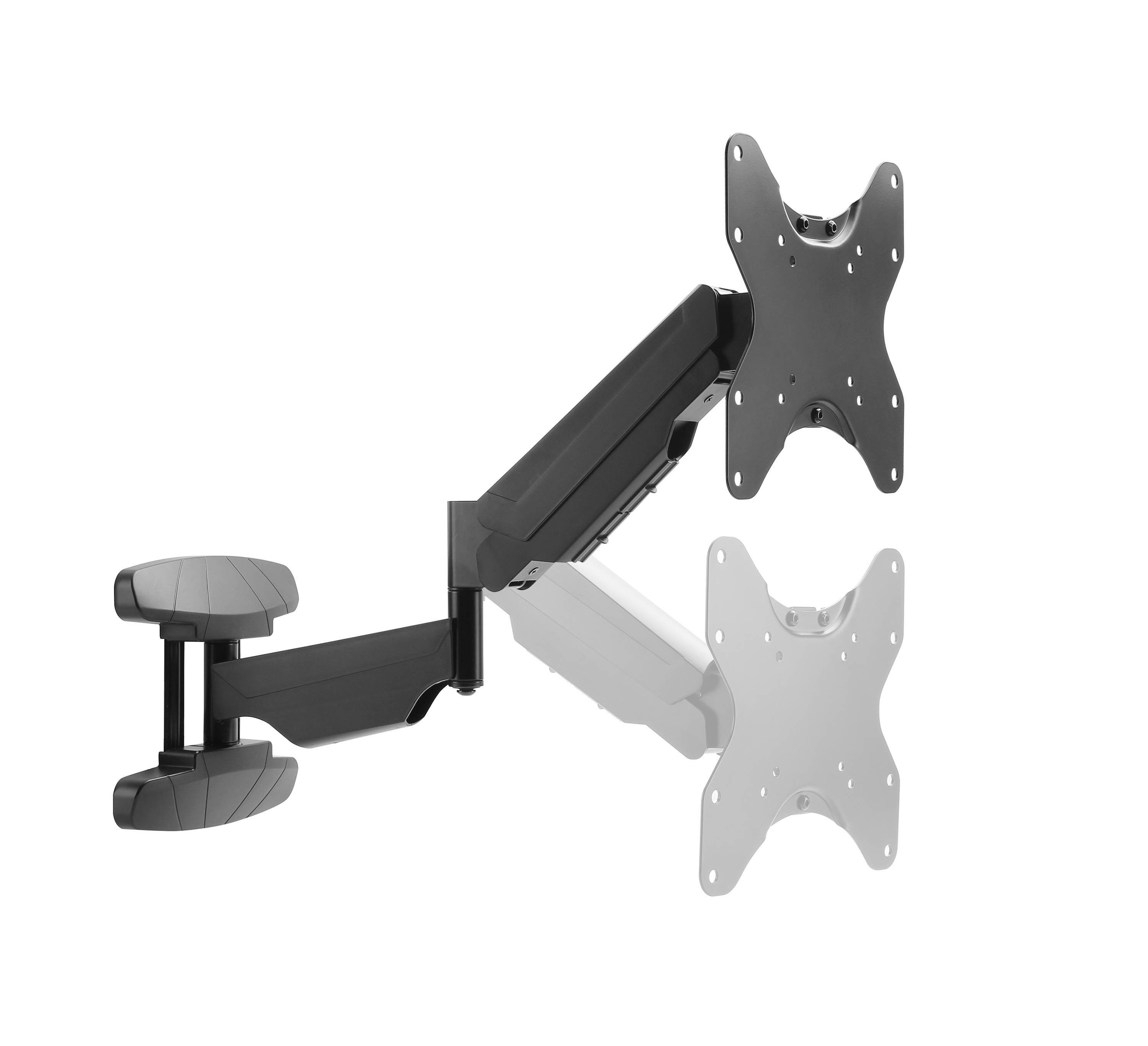 RICOO TV-Wandhalterung TV Wandhalterung mit Gasfeder schwenkbar neigbar S3422, (bis 42 Zoll, VESA 75x75 bis 200x200, 1-tlg., min. 5 Kg - max. 30 Kg Belastbarkeit, 58-106 cm (23"-42) Diagonale, 180° schwenkbar, neigbar +15°/-5°, ausziehbar Fernseher Halter)