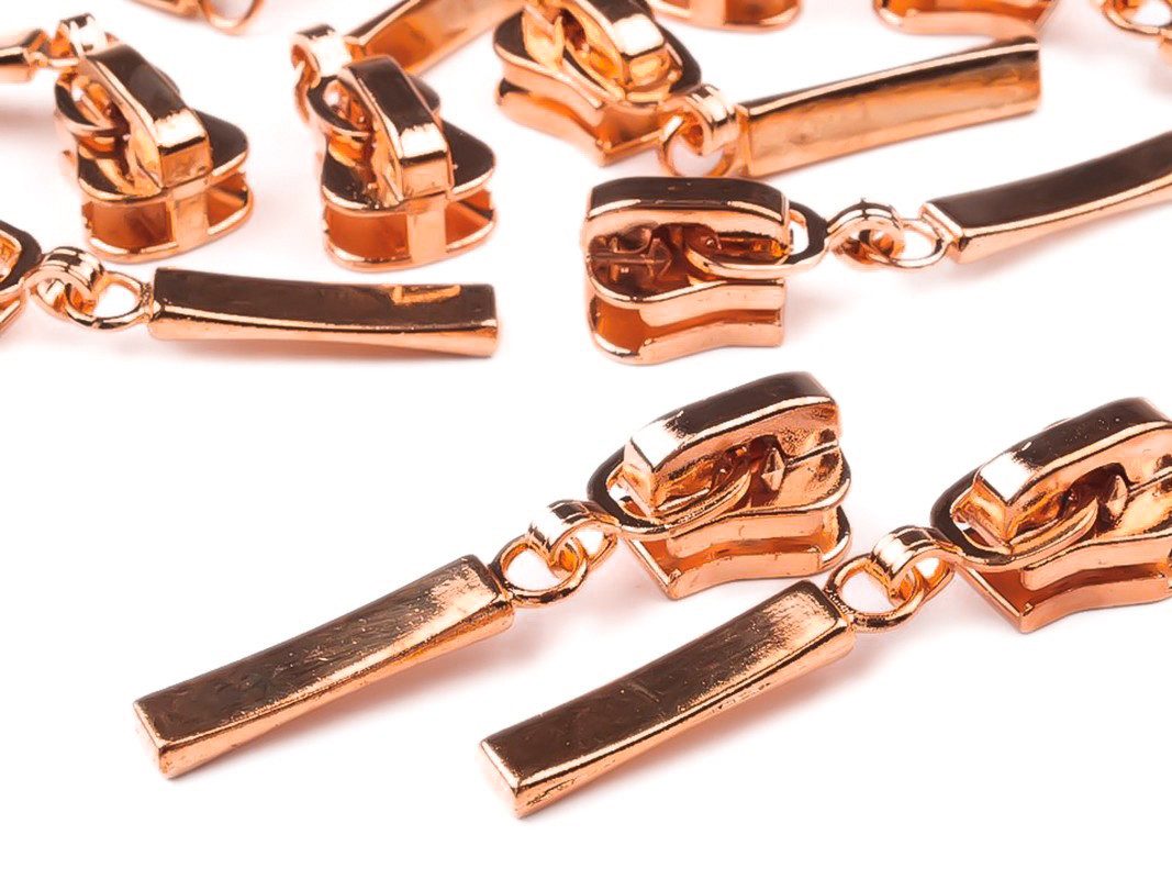 maDDma Reißverschluss 5 Metall-Zipper m. Autolock f. Kunststoff-Reißverschlüssse 5mm, rose gold