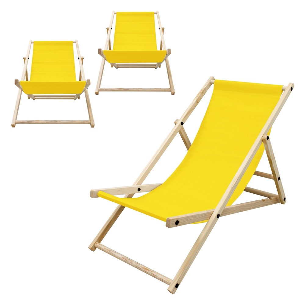 ECD Germany Gartenliege Holz Beachstuhl klappbarer günstig online kaufen
