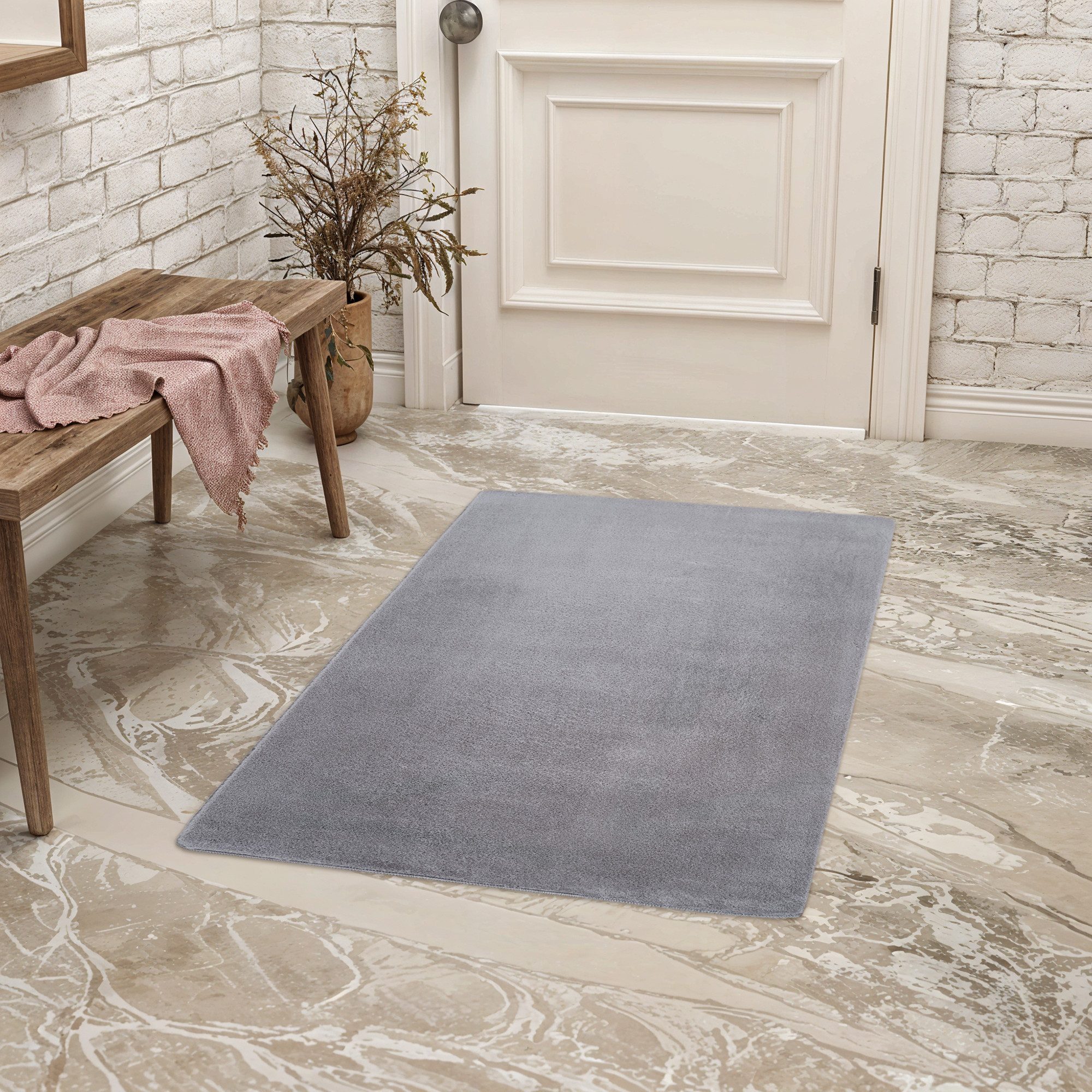 Teppium Teppich Unicolor - Einfarbig, Läufer, Höhe: 11 mm, Kurzflor Teppich günstig online kaufen